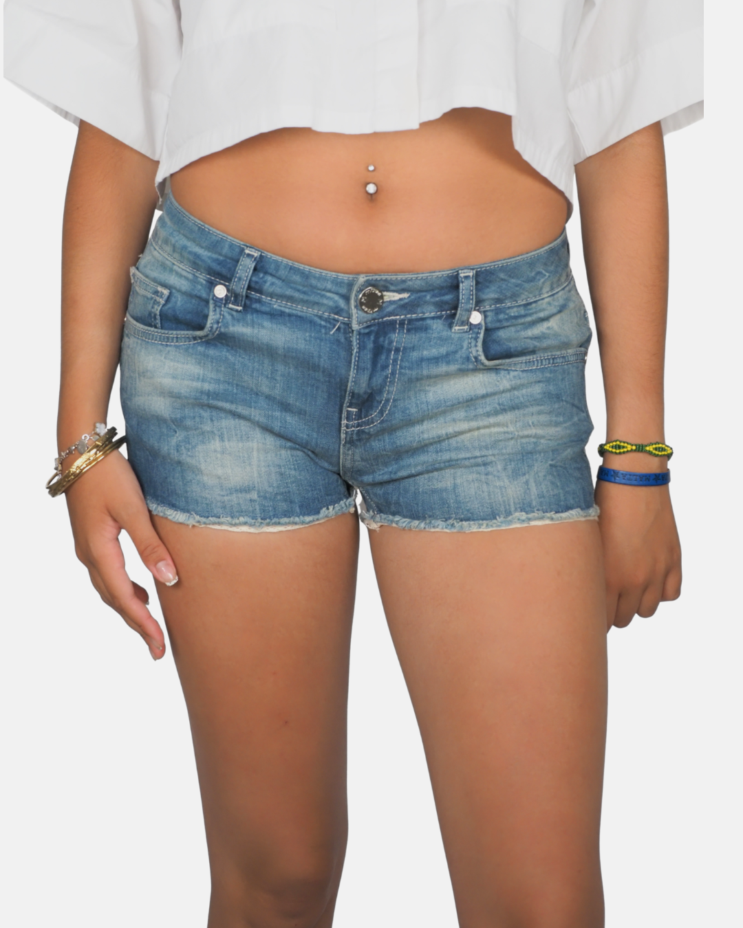 Mötivi Light Wash Denim Shorts