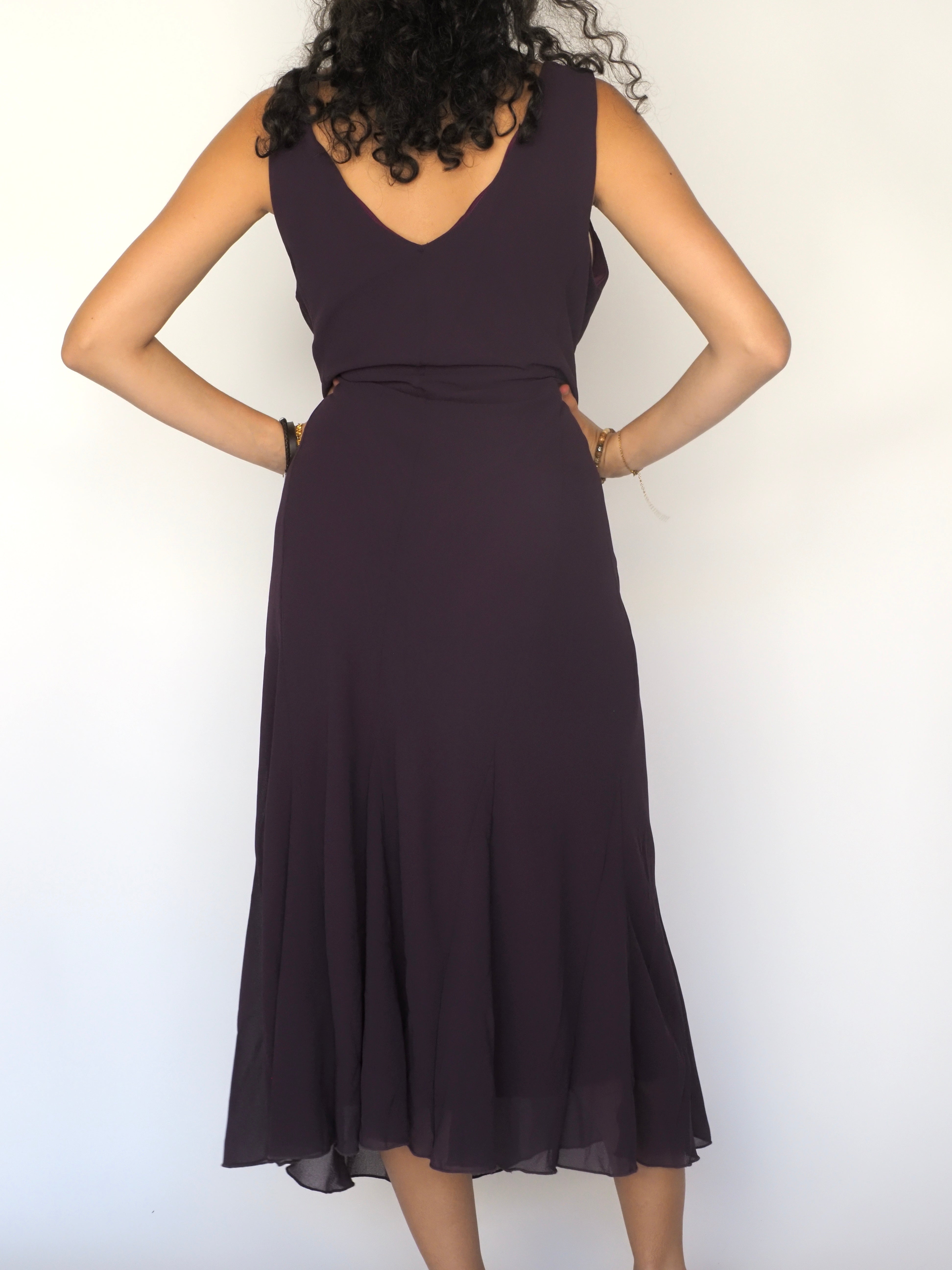 Deep Plum Sleeveless Maxi Dress – Satsuma London