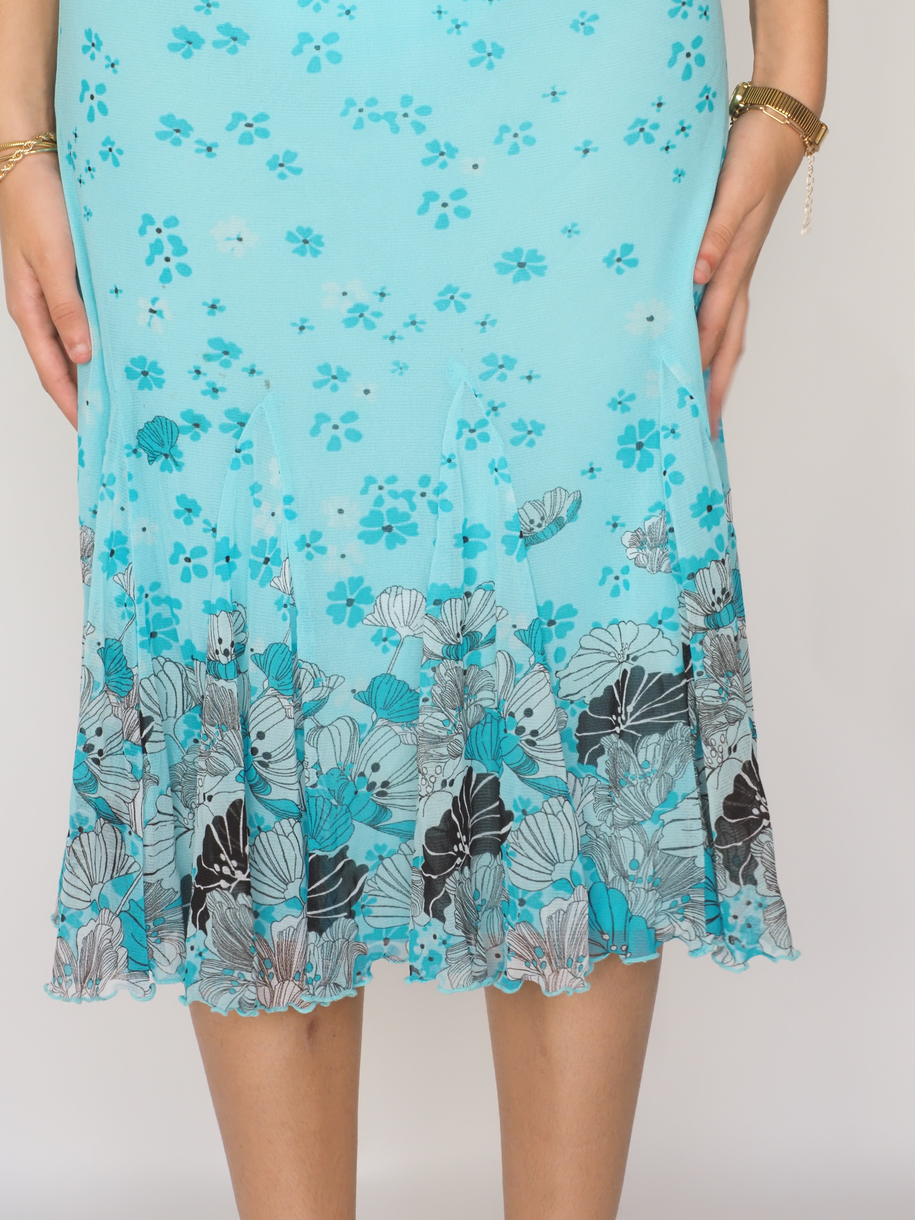 Floral Godet-Hem Midi Skirt – S.Oliver