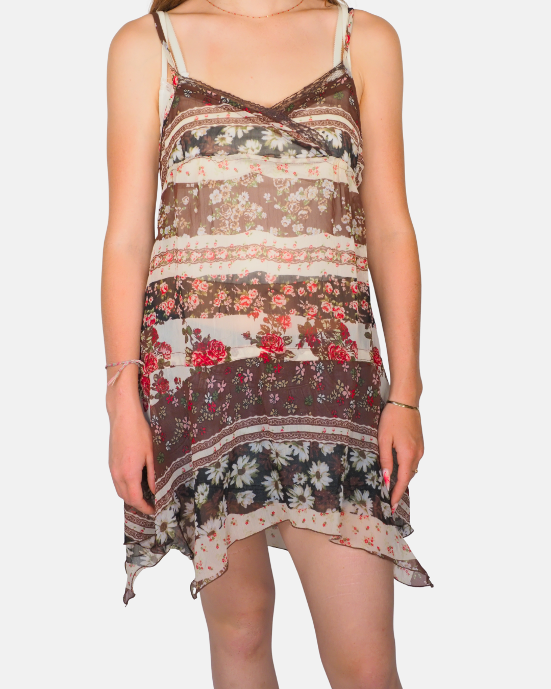 Patchwork Floral Handkerchief Dress