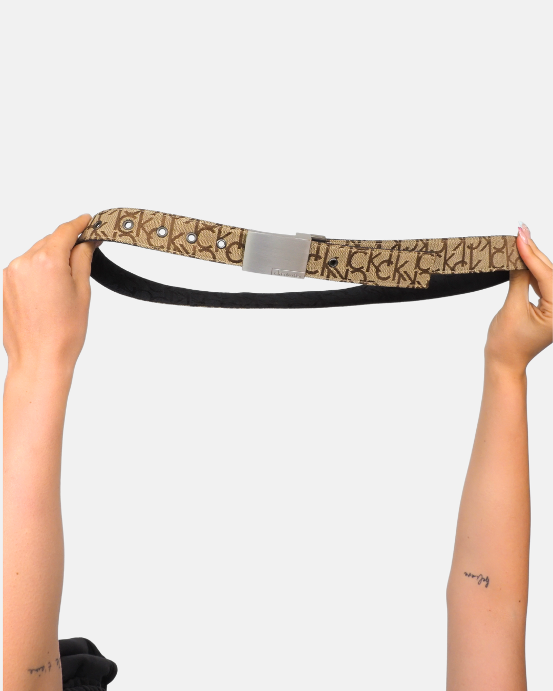 Y2K Calvin Klein Logo Web Belt