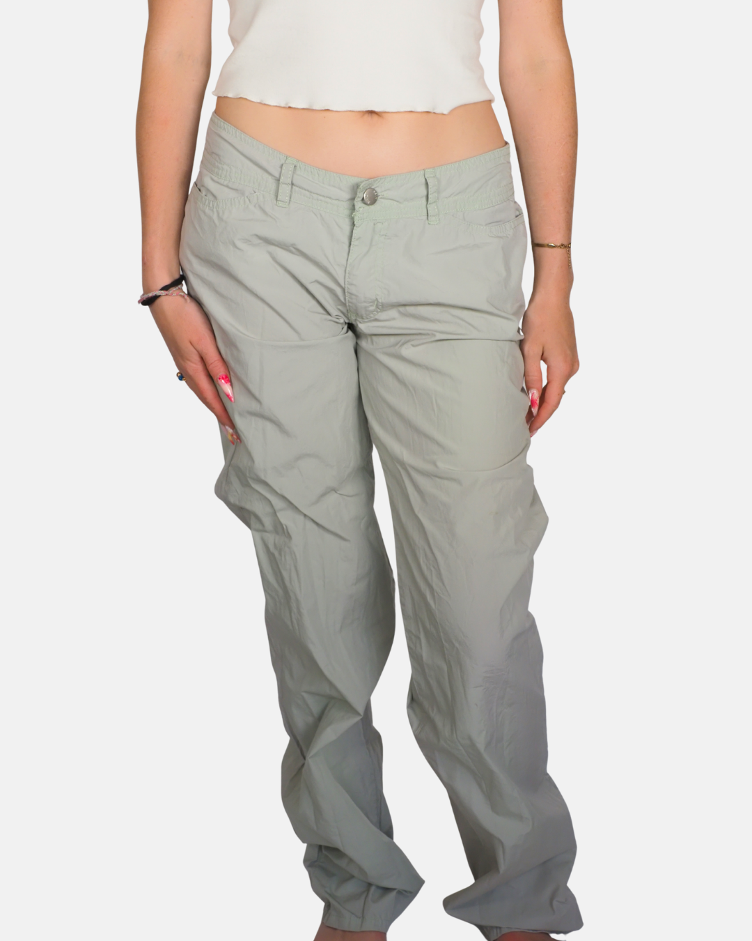 Light Grey Utility Pants by Red Kiss