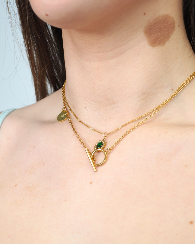 The Primrose 2-Piece Necklace in Gold