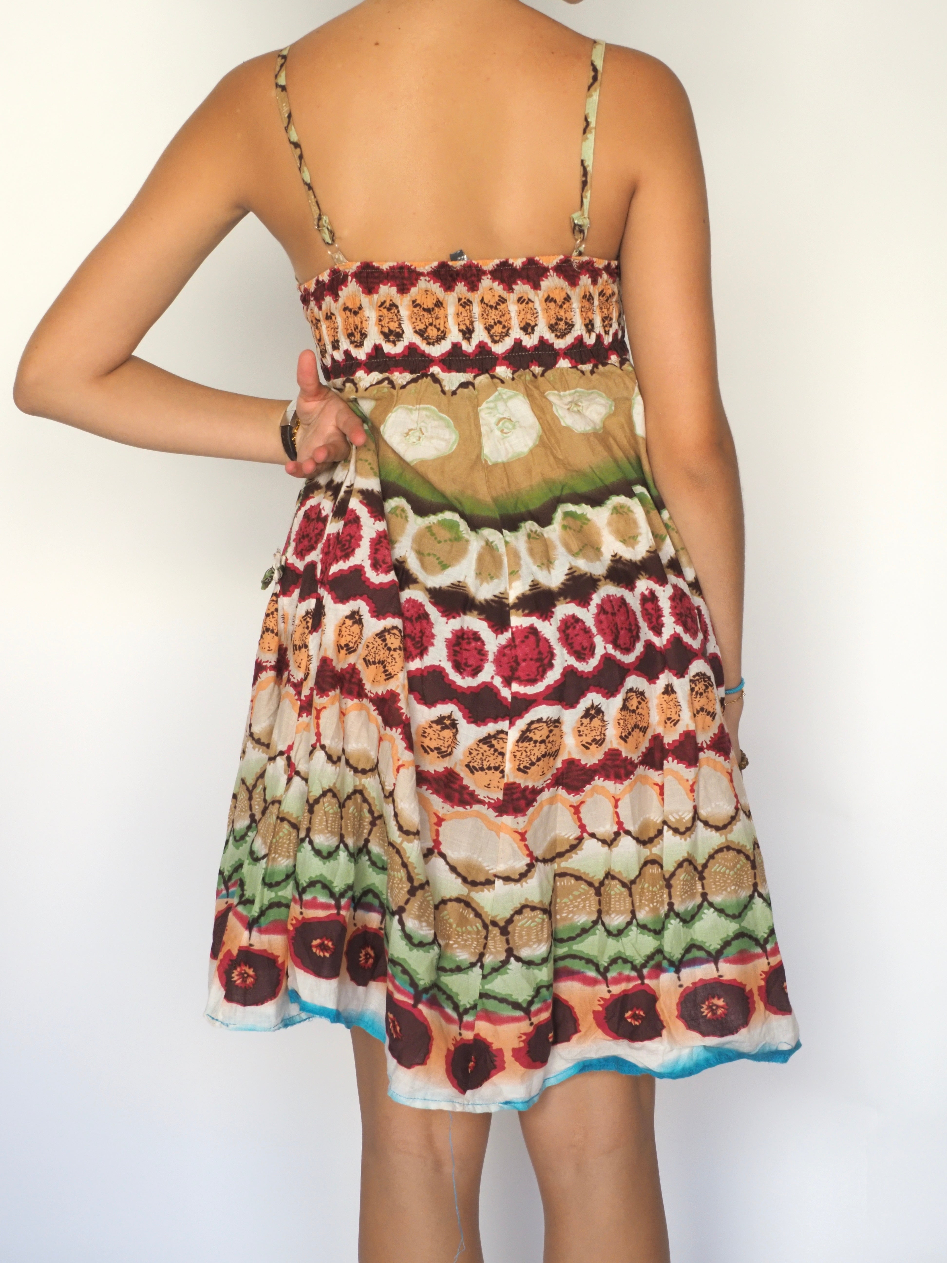 Boho Tie-Dye Patterned Summer Dress – Annamoda Più
