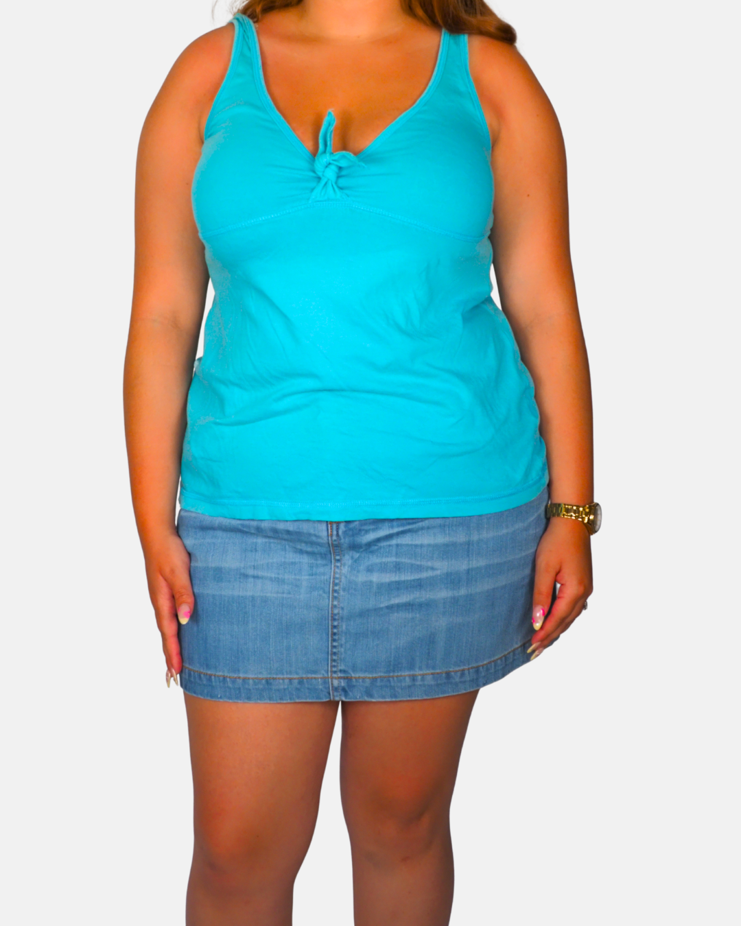 Terranova Knot Front Tank Top