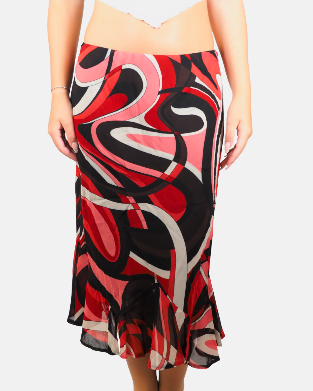 Abstract Mesh Midi Skirt by Marks & Spencer