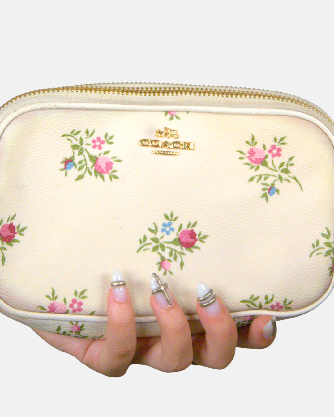 Coach Floral Print Leather Purse