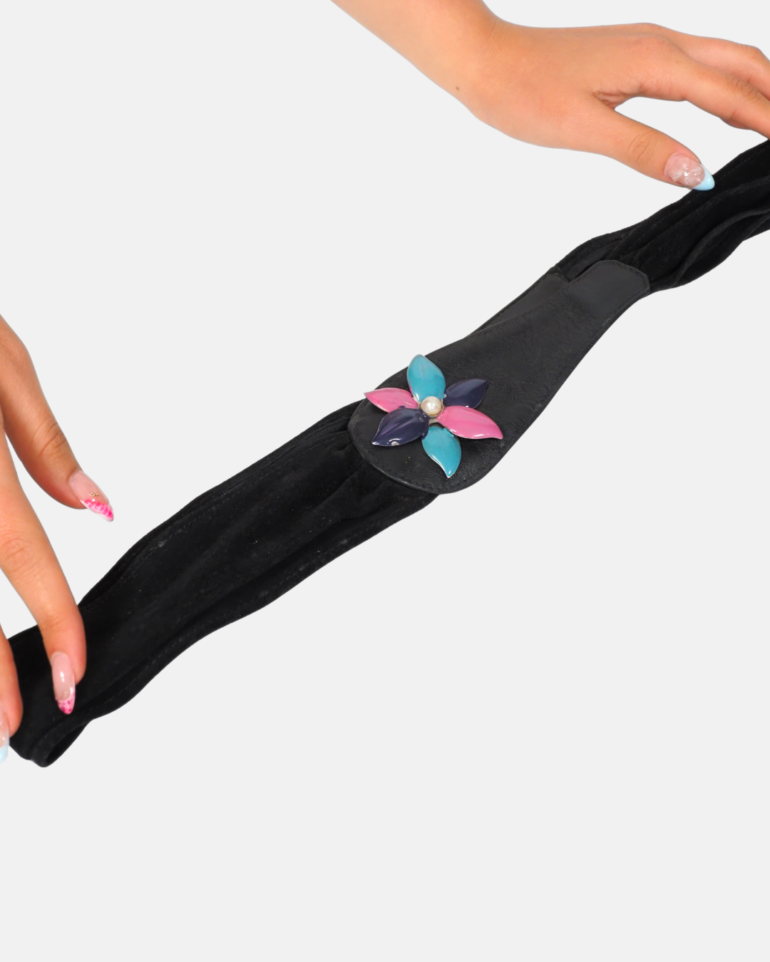 Y2K Floral Gem Stretch Belt