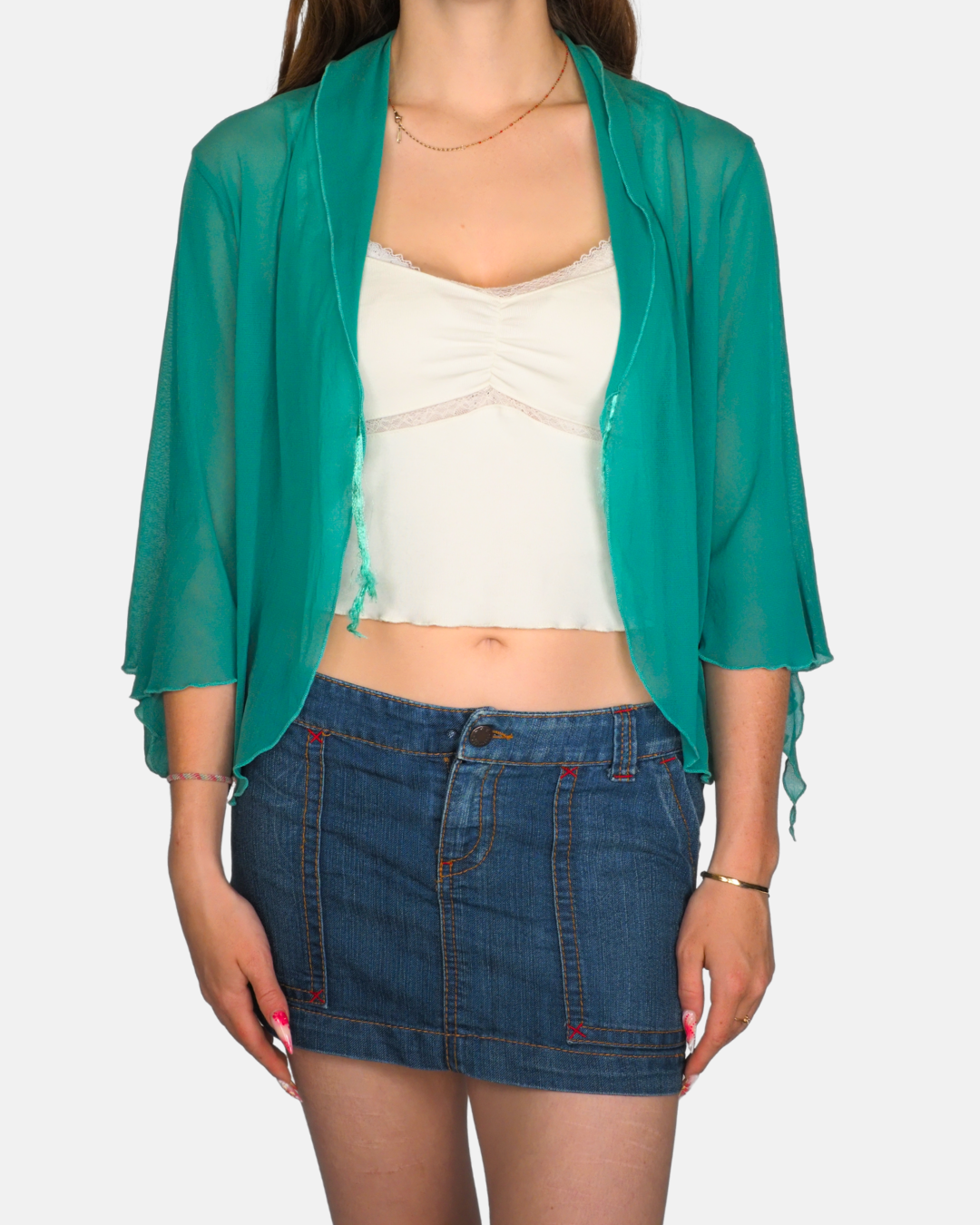 Emerald Green Flowy Cover up