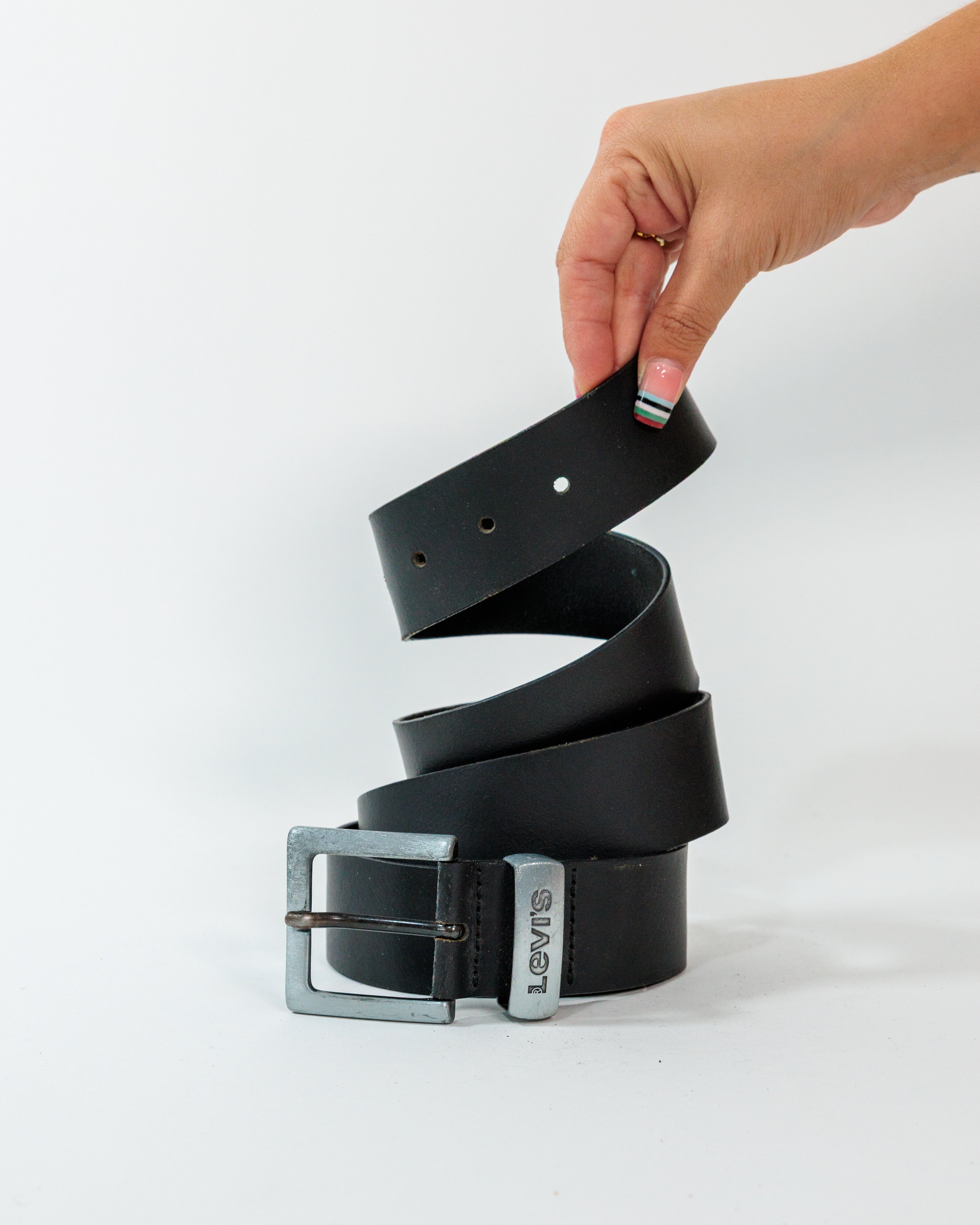 Black Wide Leather Logo Belt - Levi’s