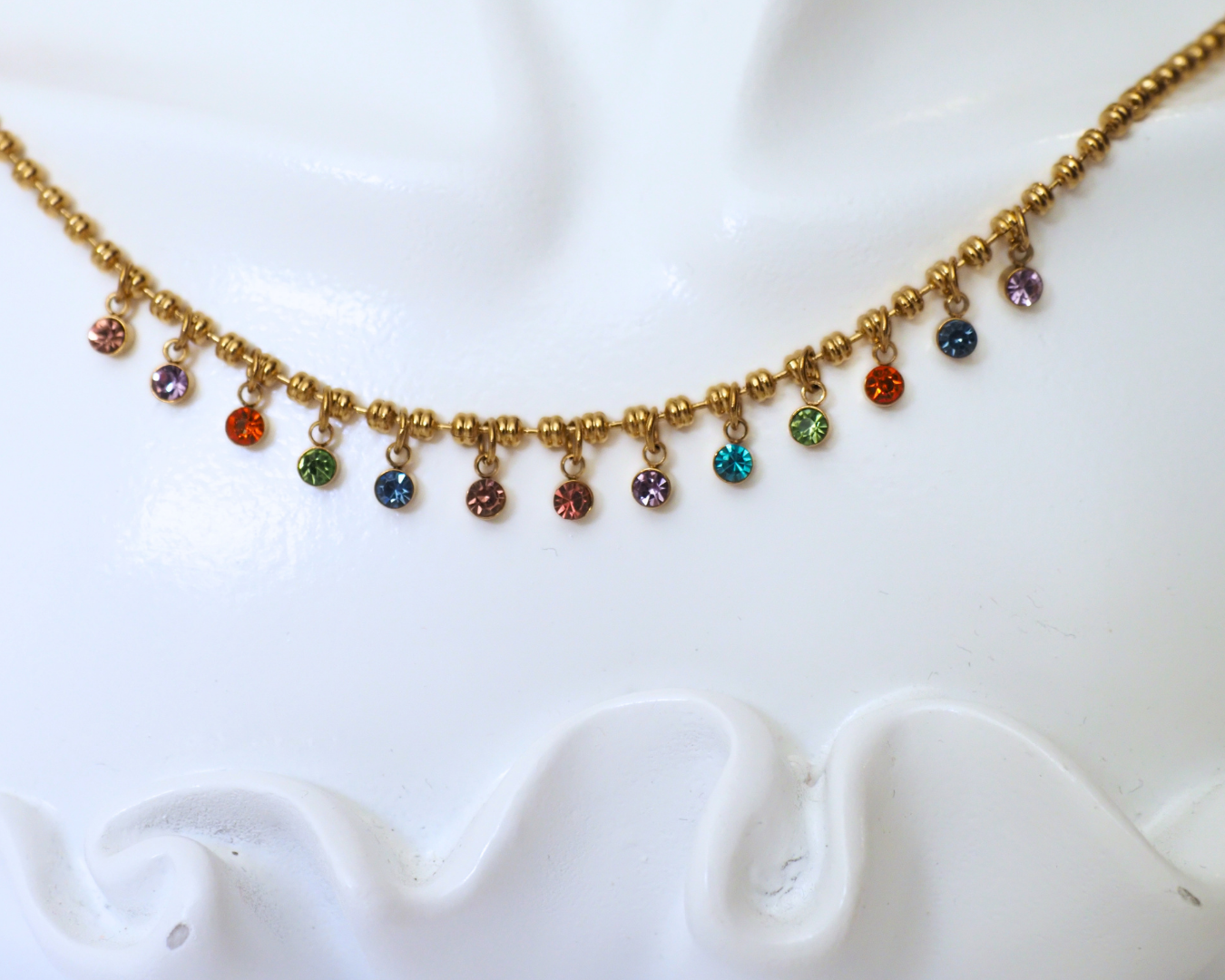 The Colette Colourful Teardrop Necklace