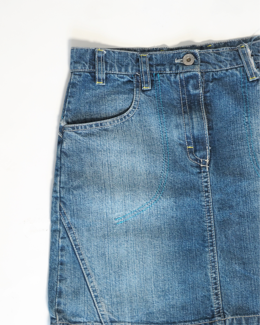 Y2K Panelled Denim Mini Skirt – Oxsil