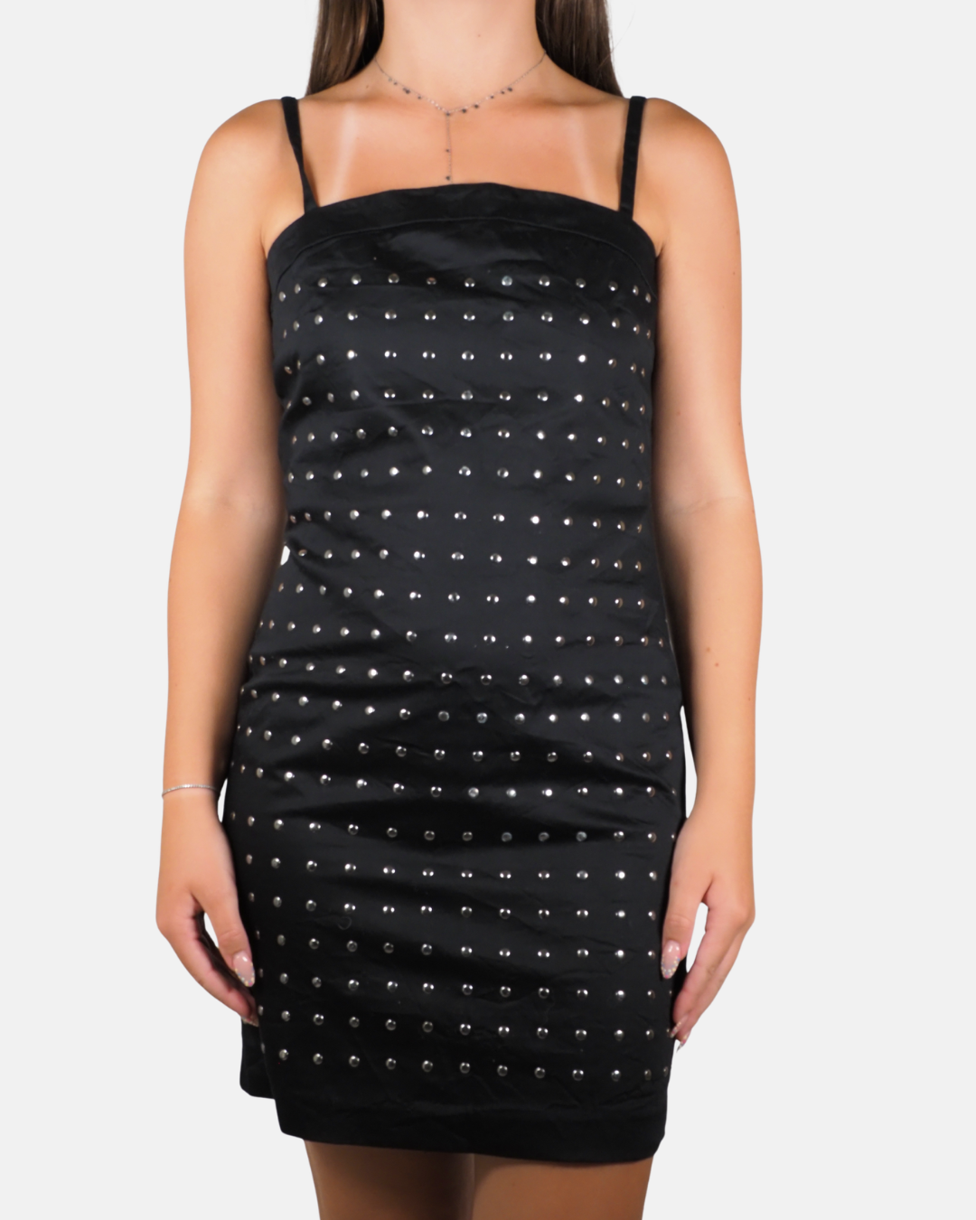 Black Studded Bodycon Mini Dress by BlueLabel INCITY