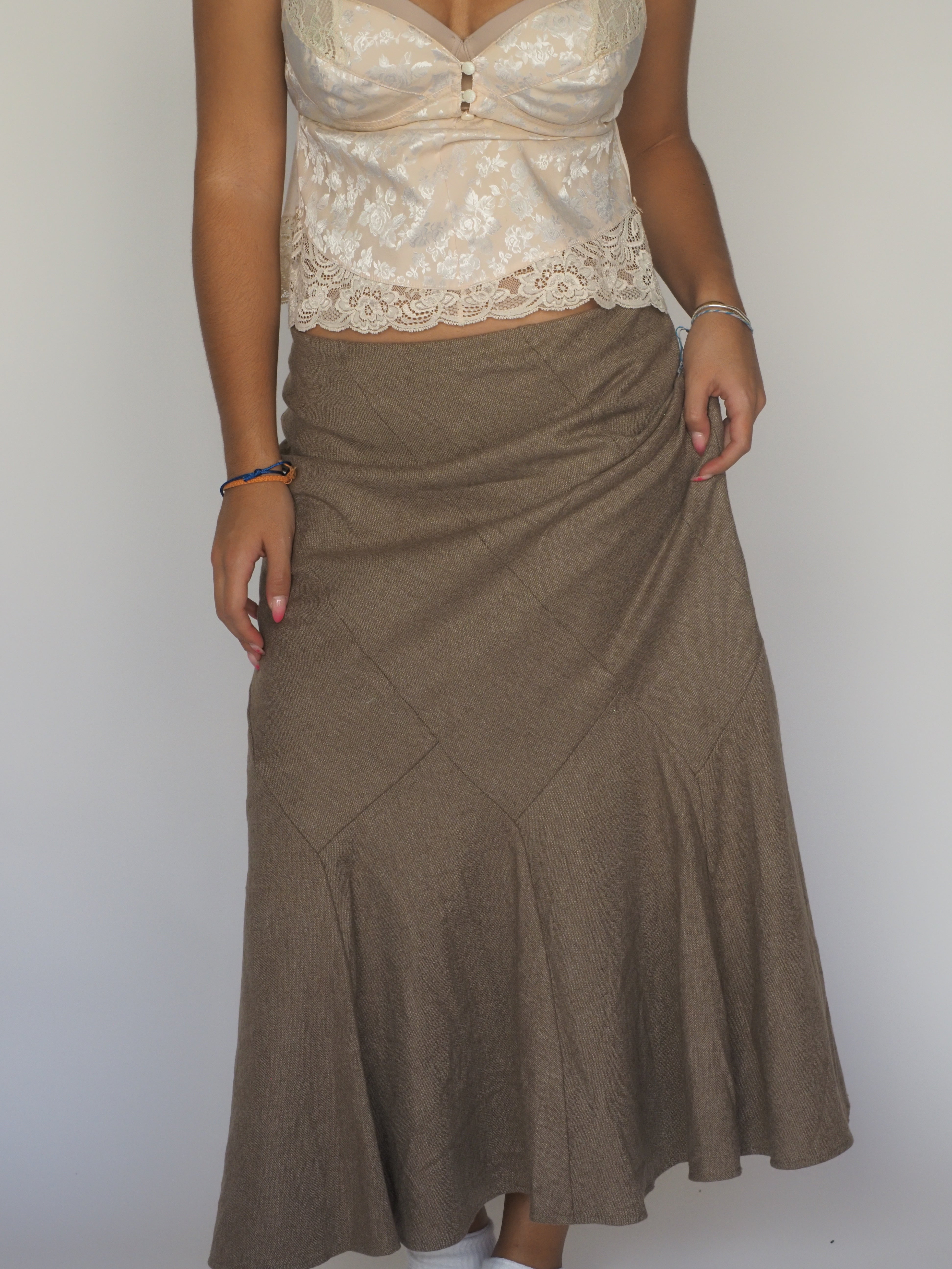 Brown Wool-Blend Maxi Skirt – Marks & Spencer