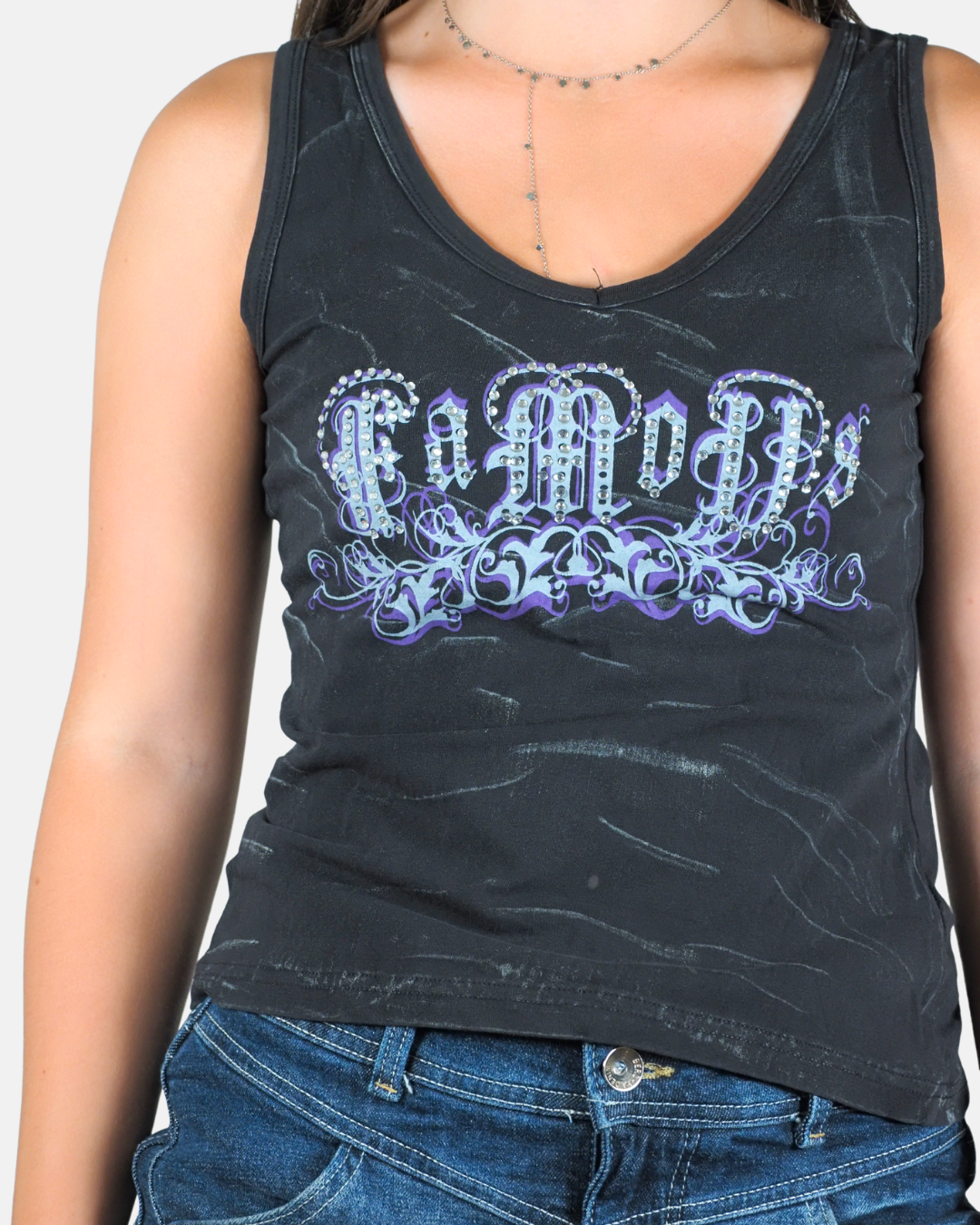 Embezzled Graphic Tank Top by Fantasy