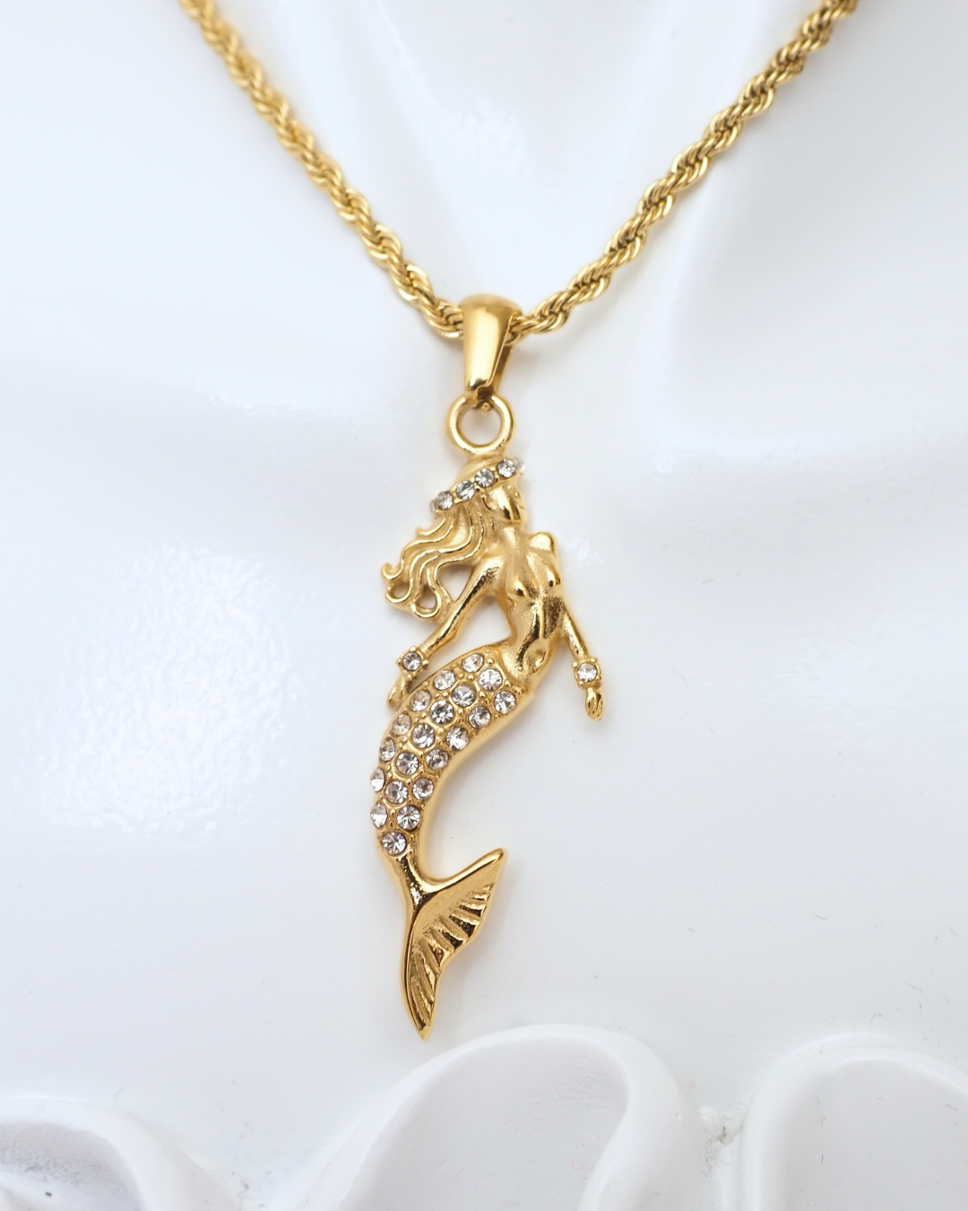 The Tidekiss Mermaid Pendant Necklace