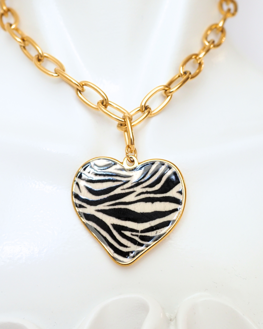 The Mistelle Zebra Print Necklace