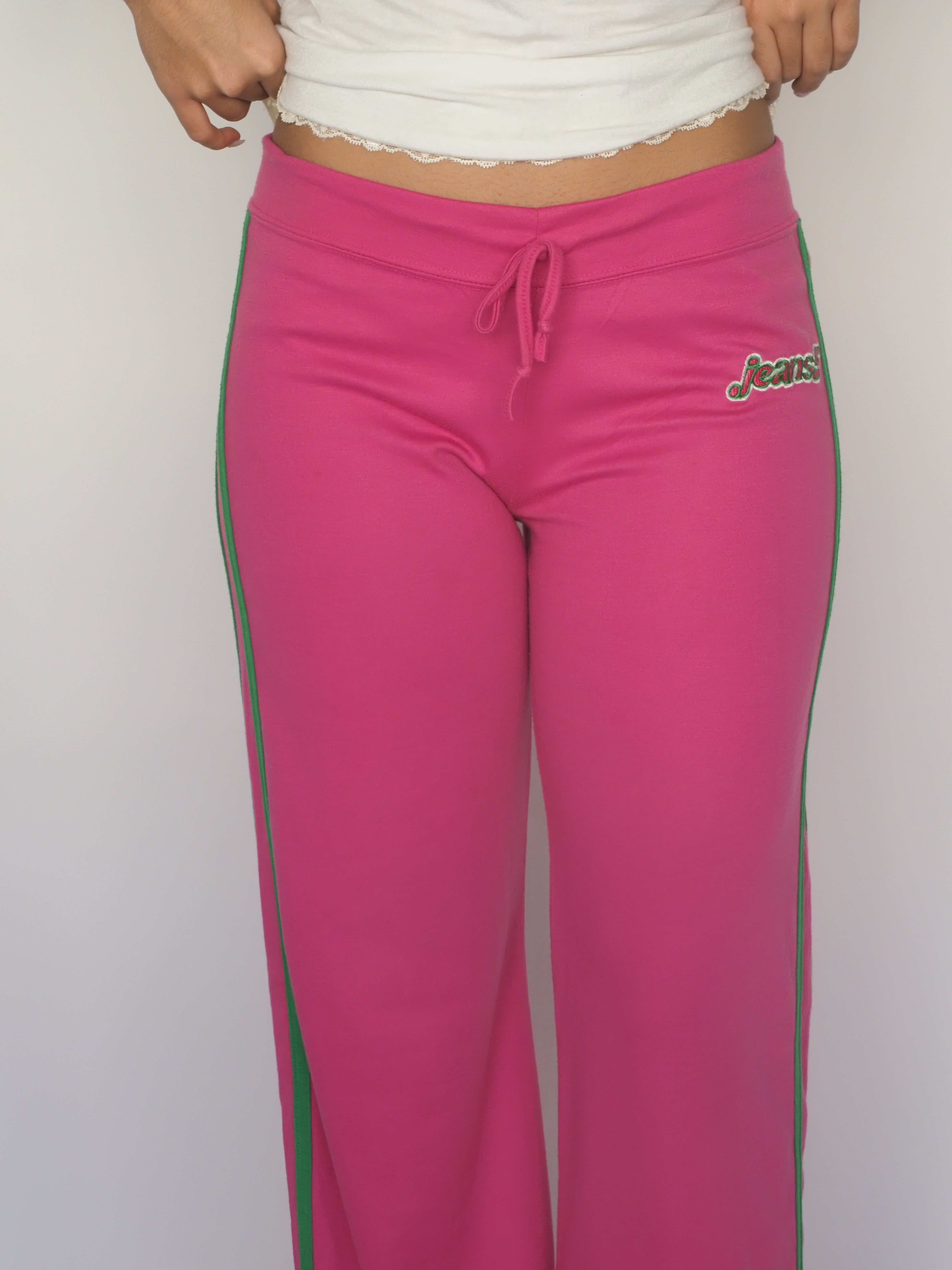 Pink & Green Y2K Track Pants – F.M.Gmondo Jeans