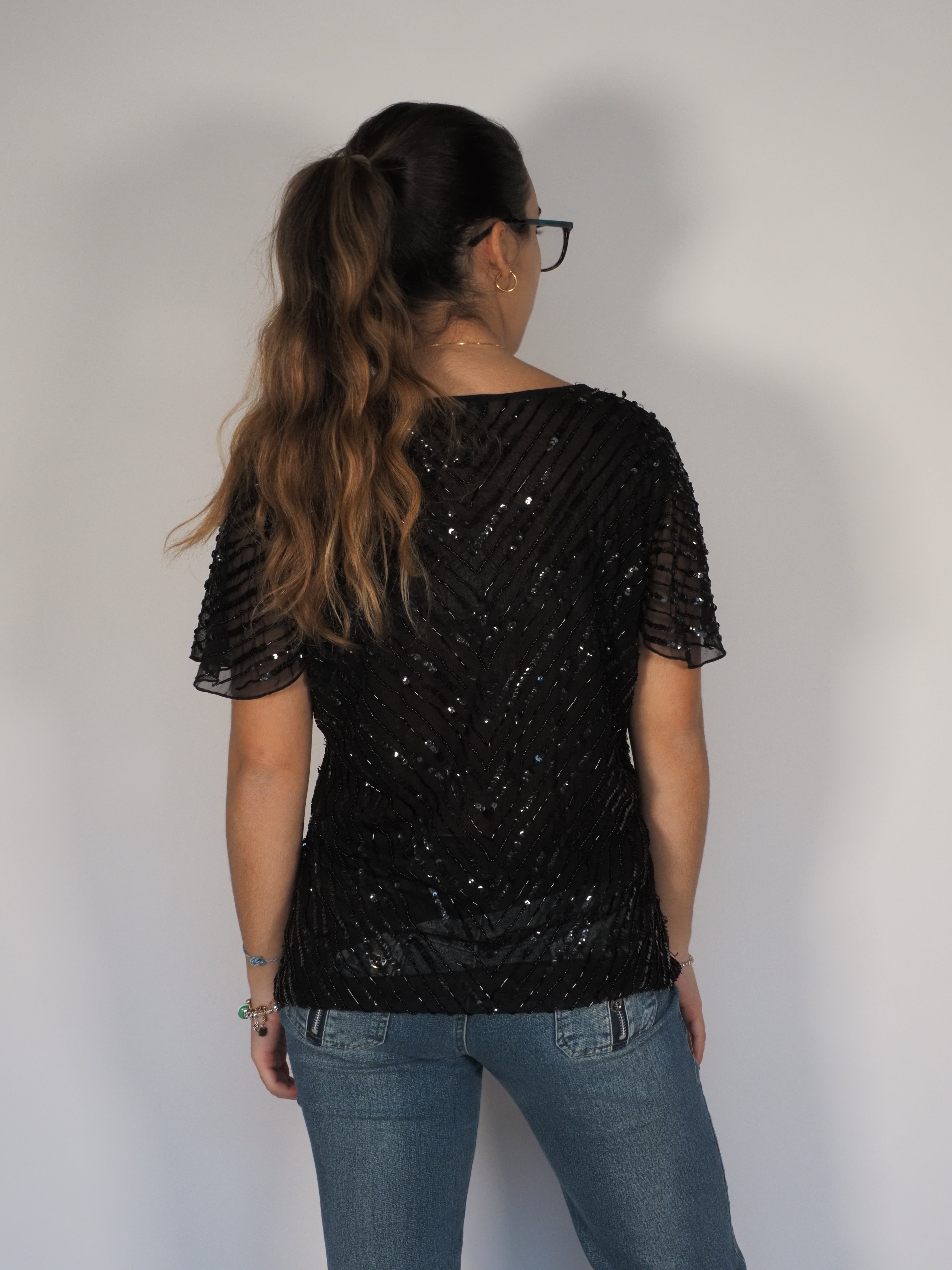 Vera Mont Beaded Evening Top