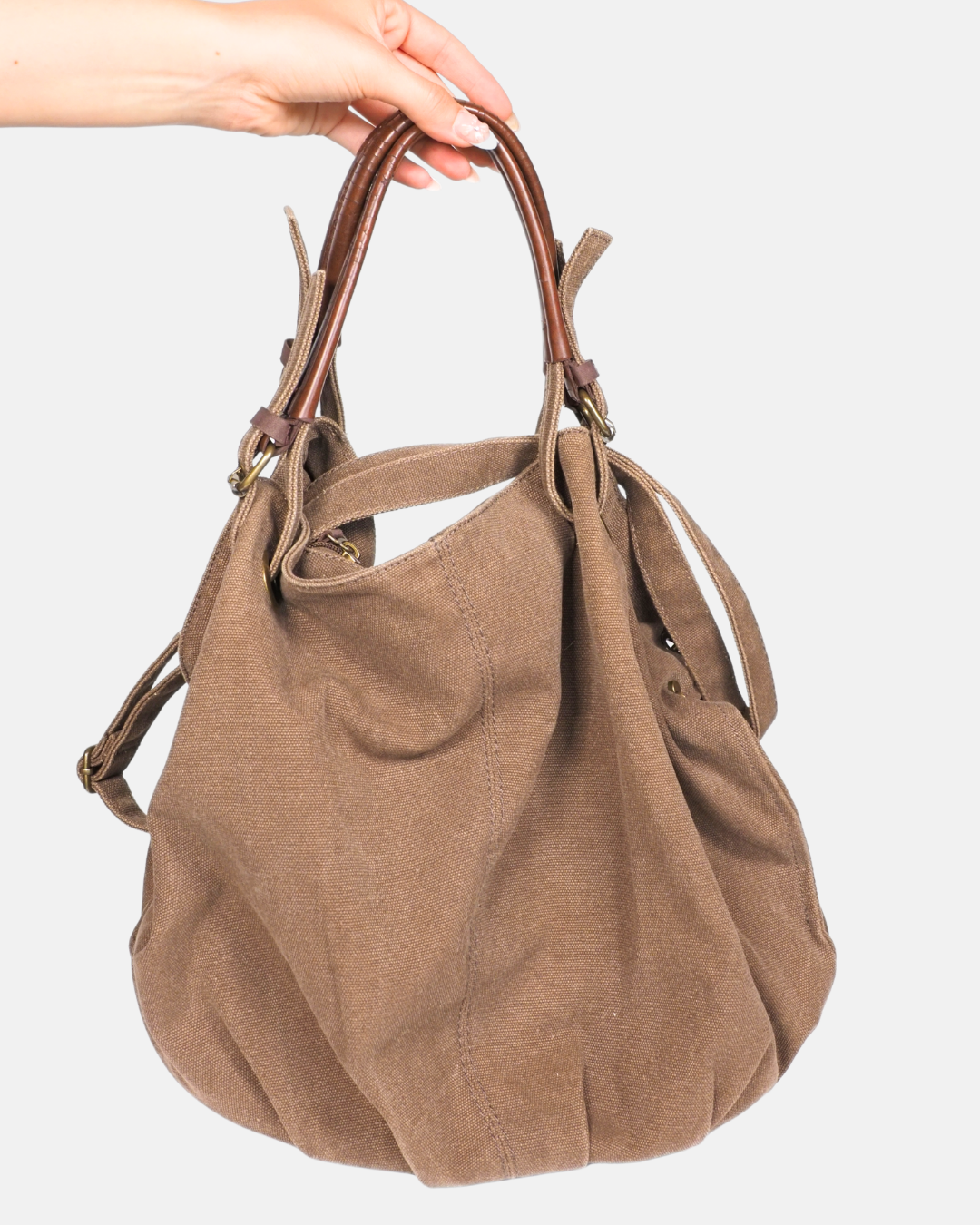 Oversized Taupe Slouchy Tote Bag
