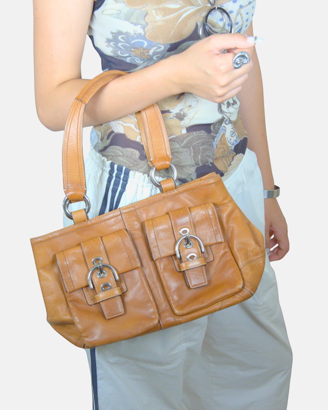 Coach Soho Double Pocket Leather Satchel