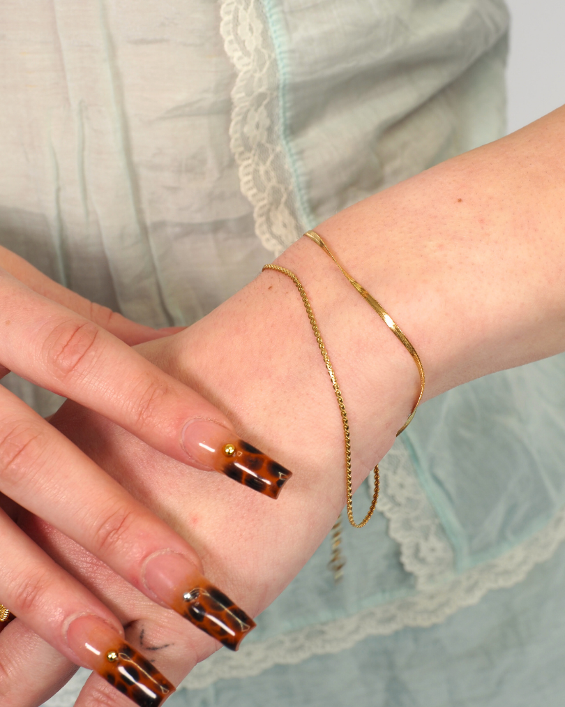 The Mireille 2-Piece Bracelet in Gold