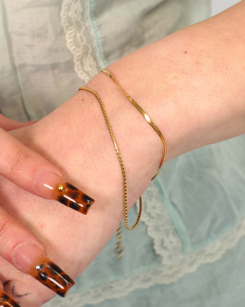 The Mireille 2-Piece Bracelet in Gold