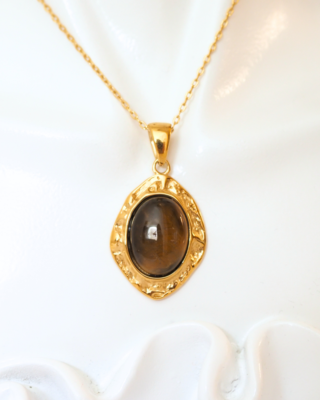 The Solstice Tiger - Eye Pendant Necklace