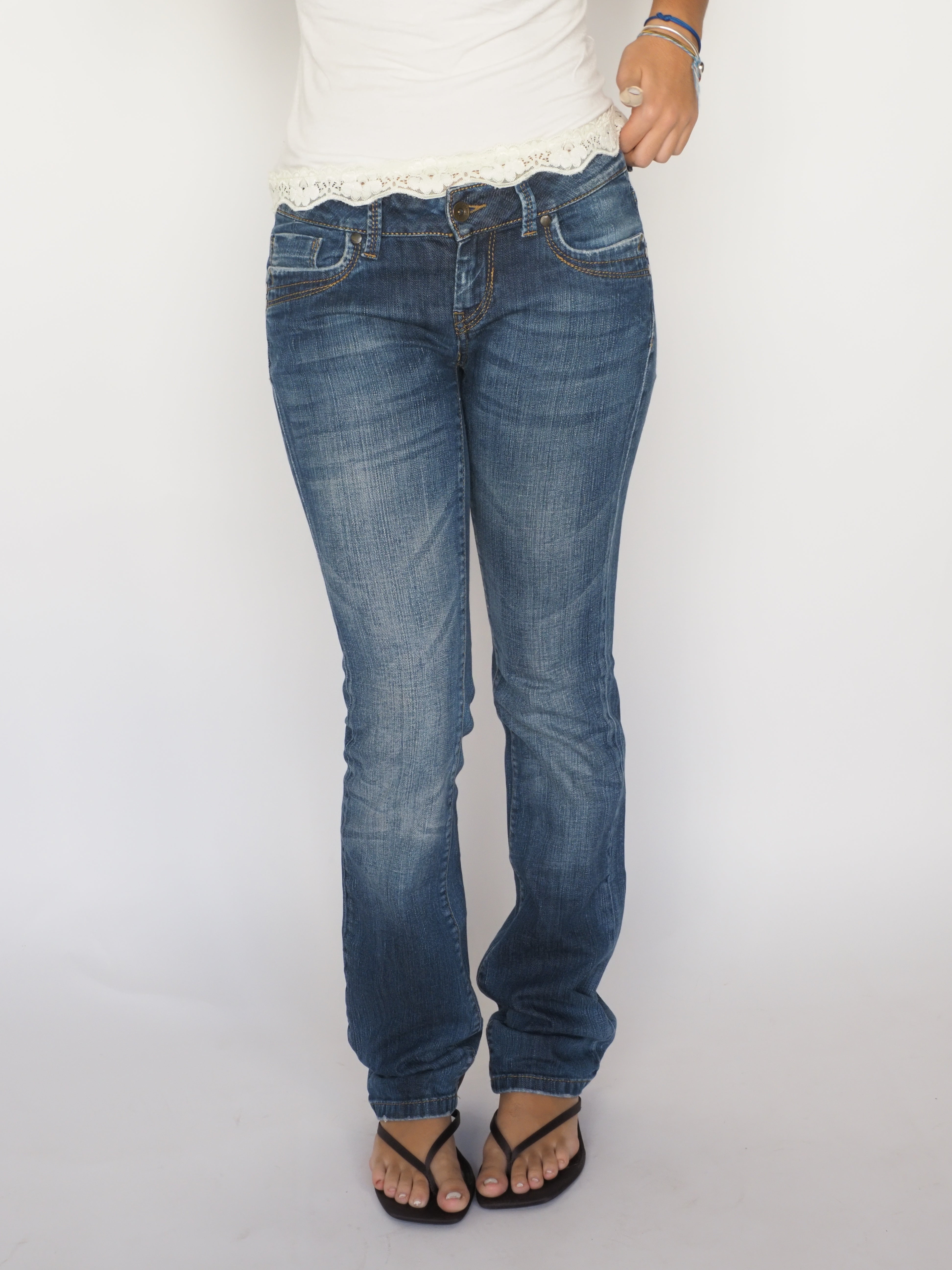 Sisley Dark Wash Straight-Leg Jeans