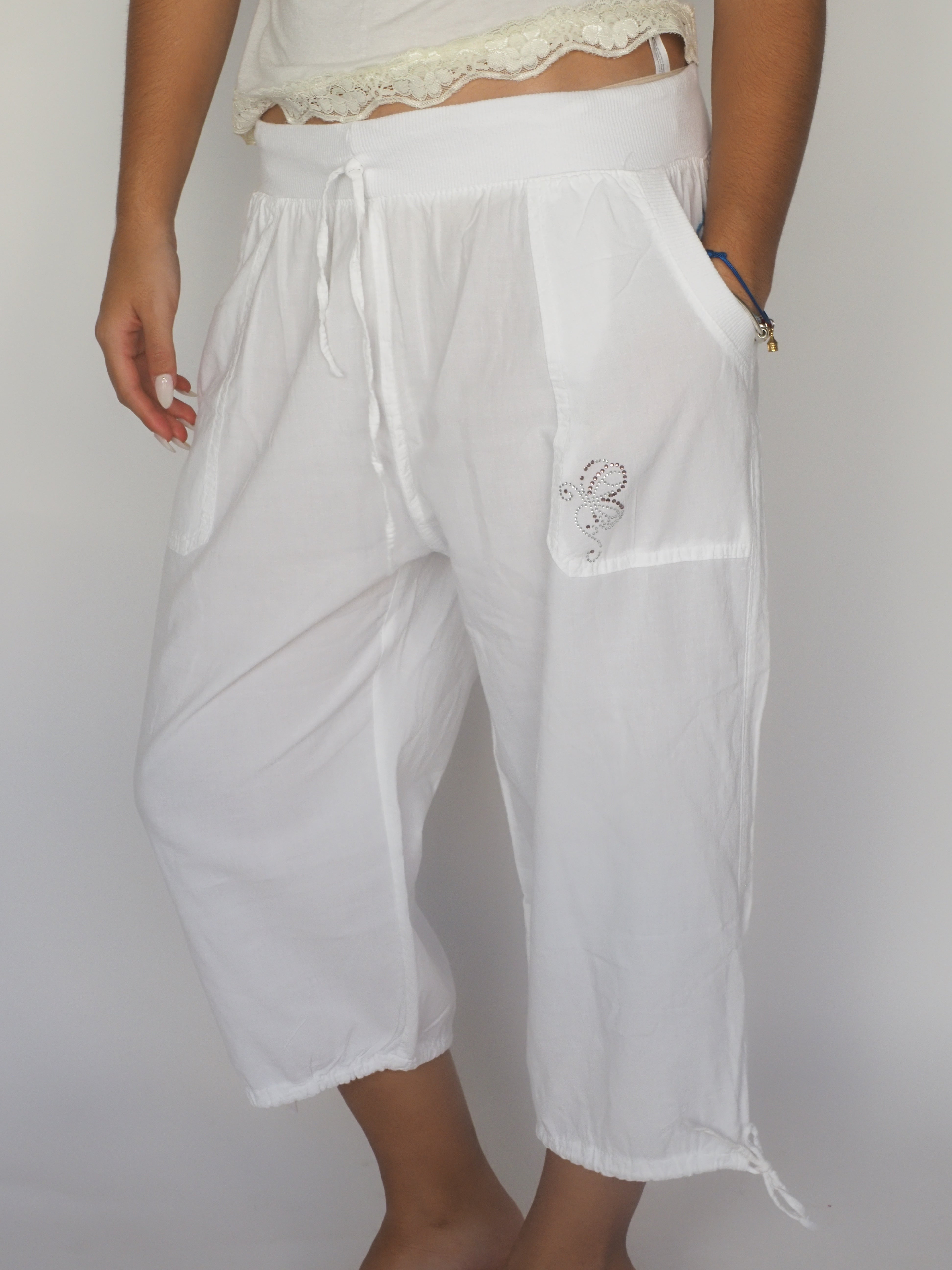 Wallis Taupe Floral Embroidered Wide-Leg Trousers
