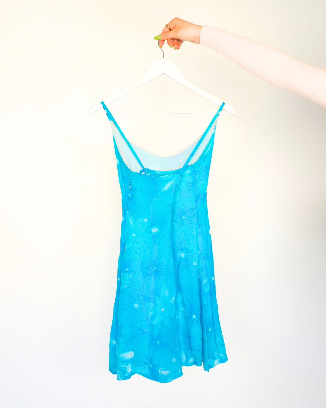 Turquoise  Floral Slip Dress – Nemo