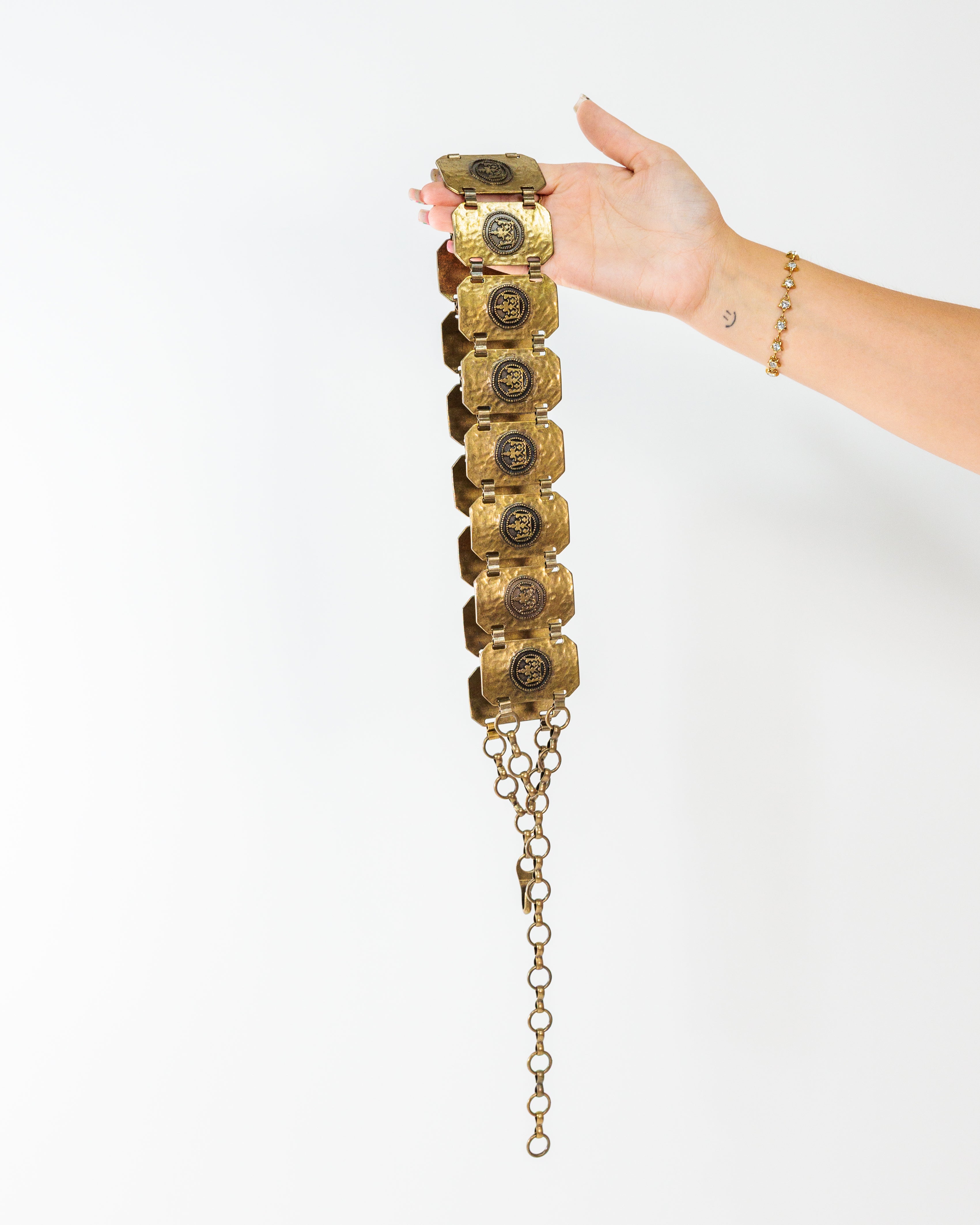 Gold Coin Medallion Panel Belt