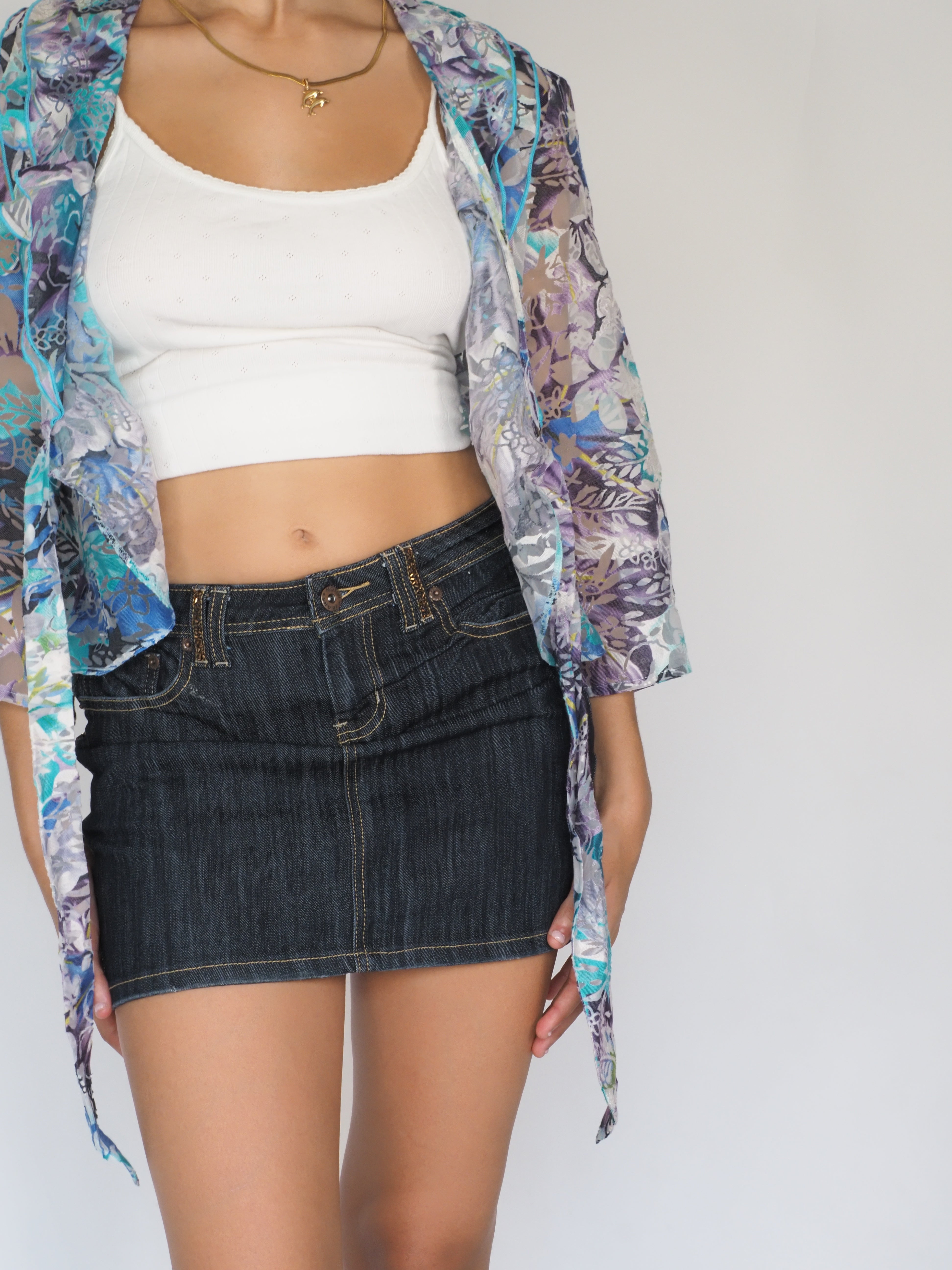 Sheer Floral Tie-Front Blouse – Albertson