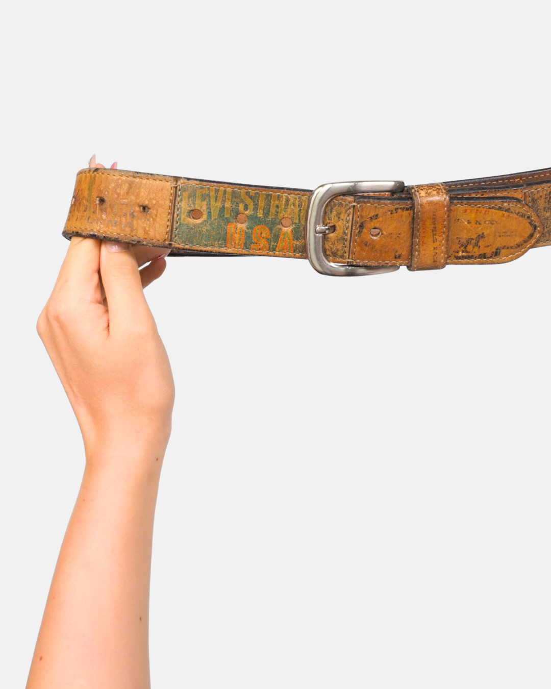 Indie Sleaze Graphic Leather Belt