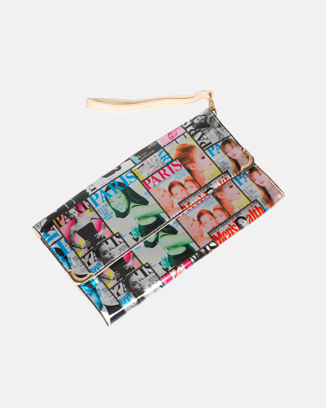 Paris Fashion Collage Envelope Clutch