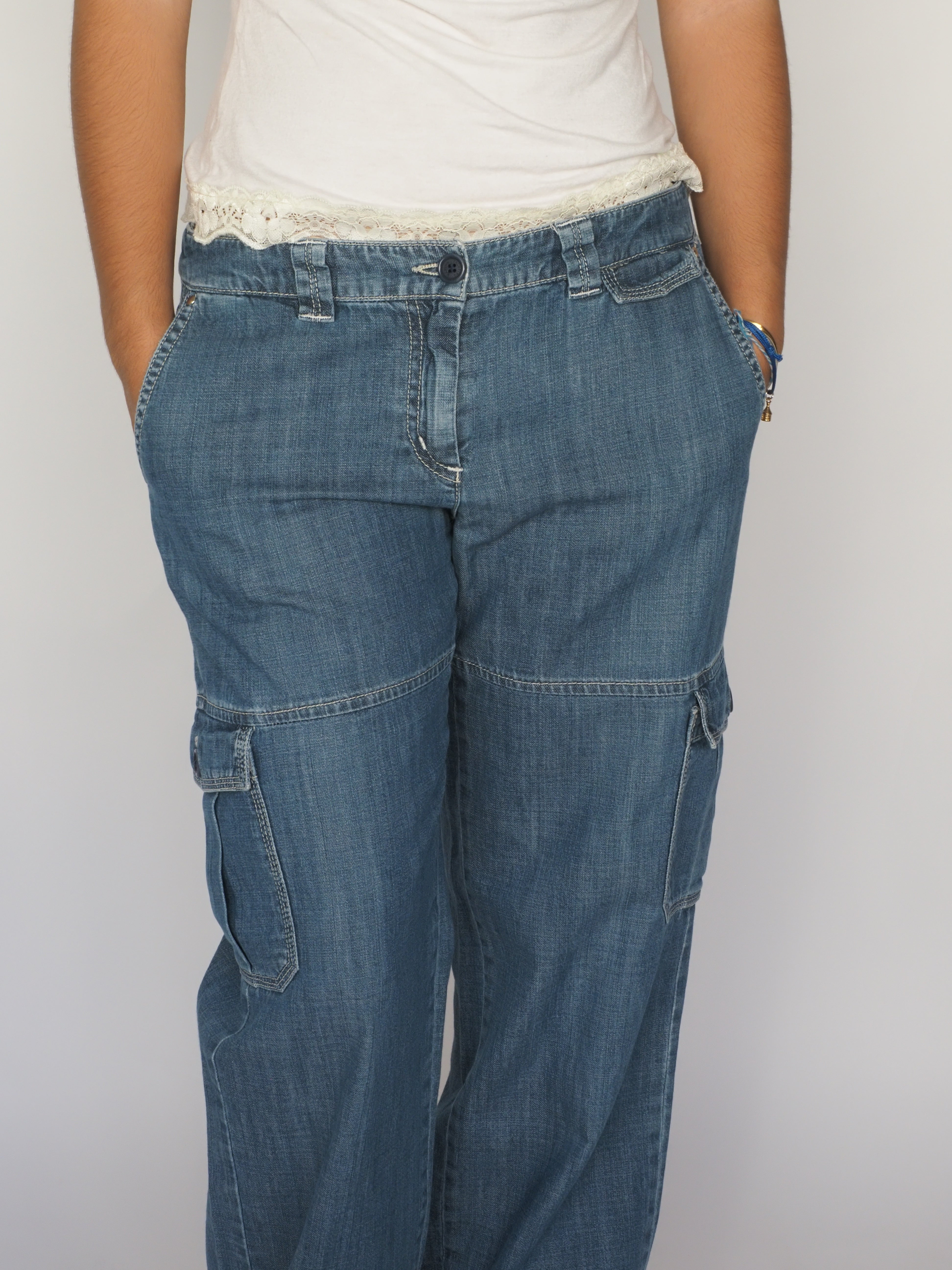 Marina Yachting Wide-Leg Cargo Jeans