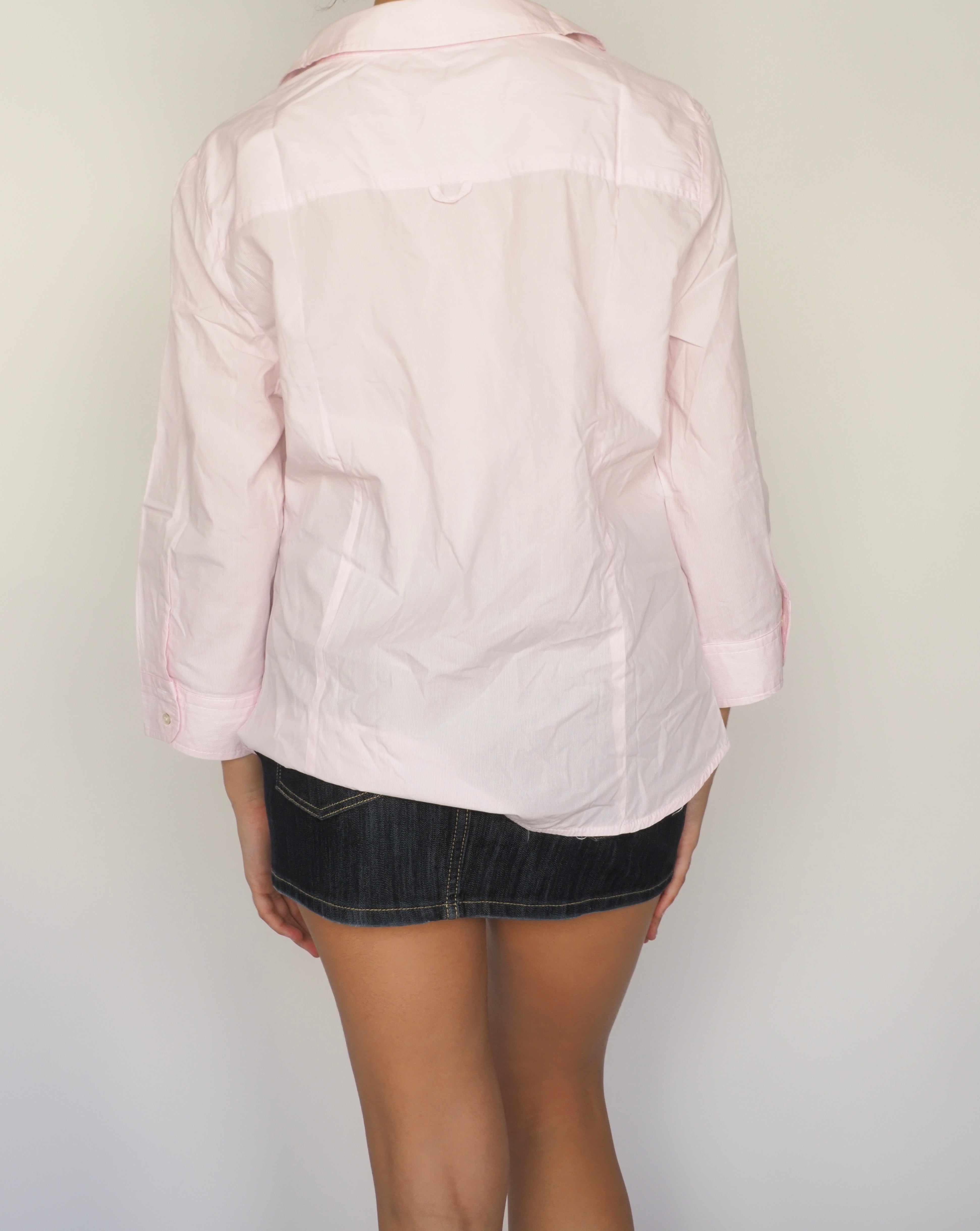 Light Pink Button-Up Shirt with Pockets – Zara