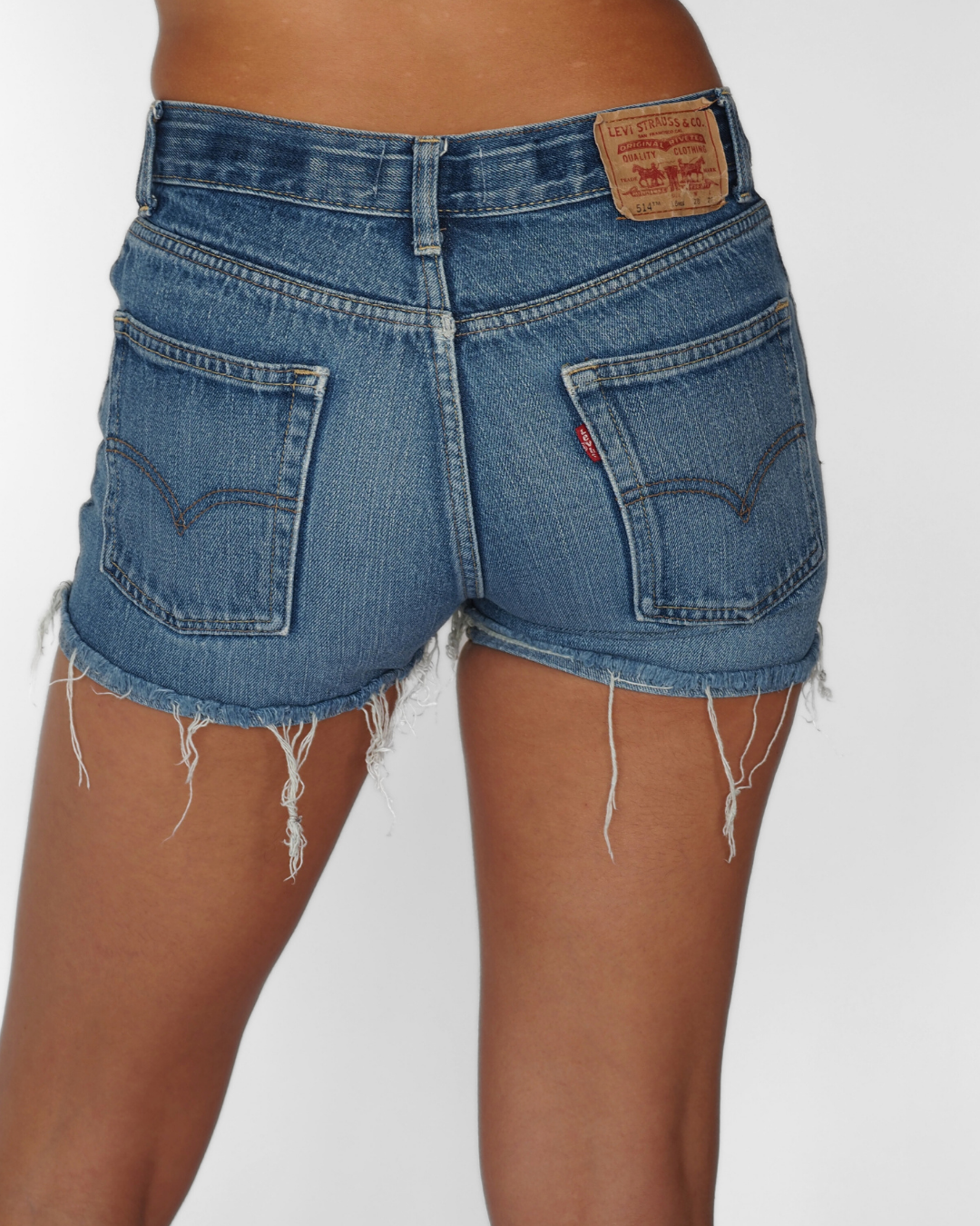 Levi’s 514 Cut-Off Denim Shorts – Distressed Low-Rise Jean Short