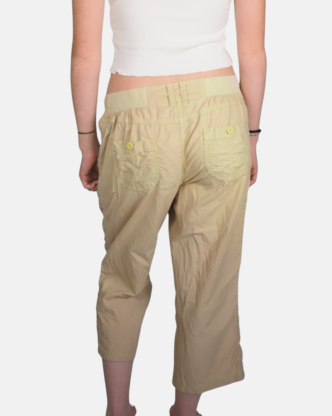 Beige Utility Capri Pants by Authentic
