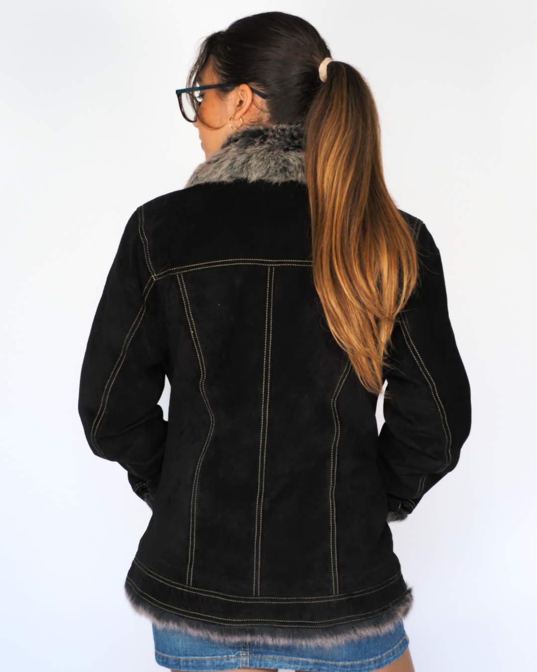 Collection Black Faux Fur Trim Winter Jacket