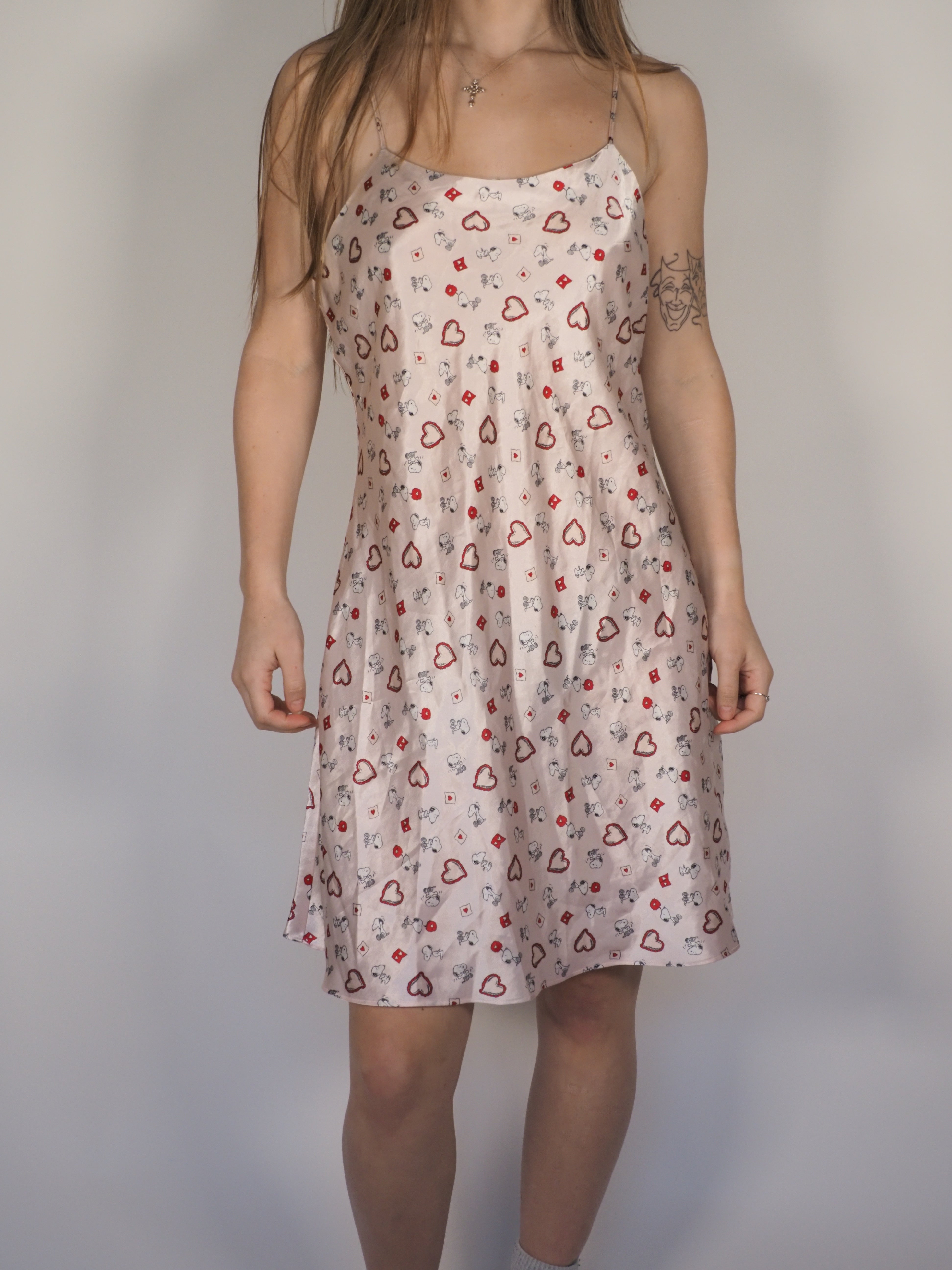 Heart Print Satin Slip Dress – H&M