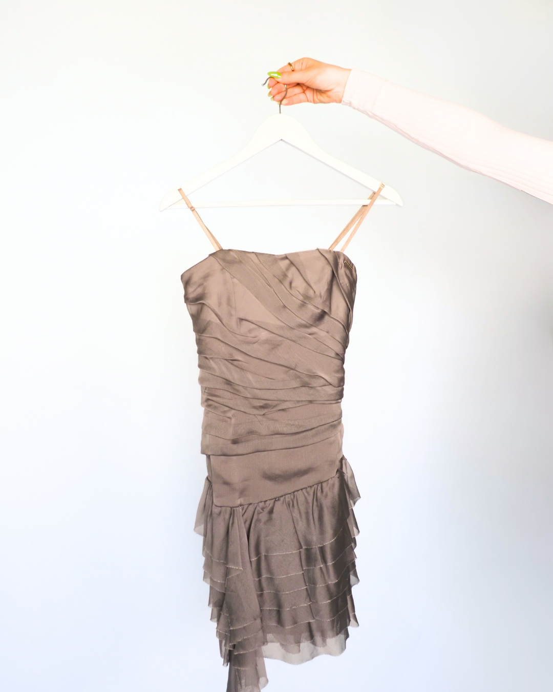 Rinascimento Ruched Chiffon Y2K Cocktail Dress