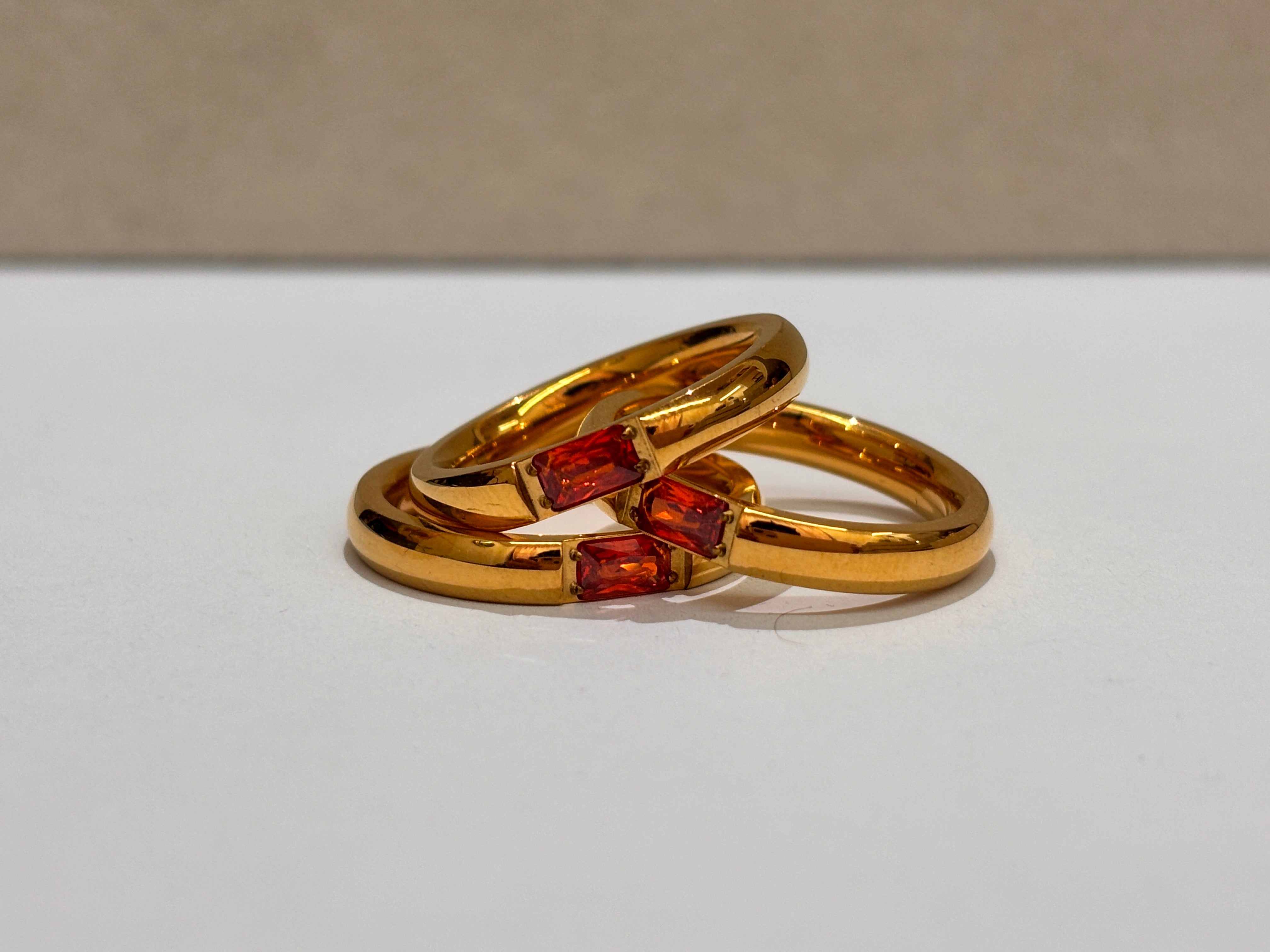 Dark Red Colorful Ring