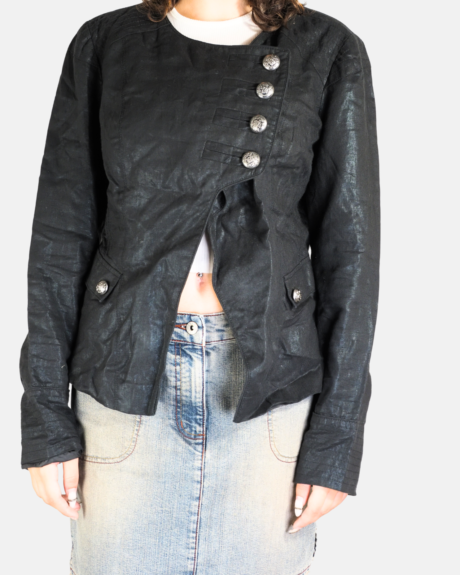 Black Military Button Jacket - Promod