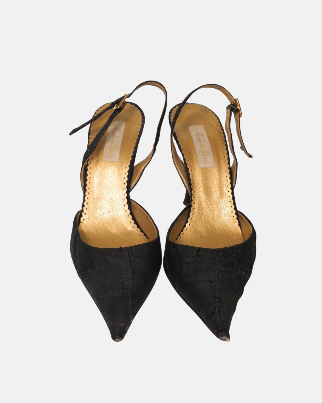 Pointed toe black heels- made in Italy