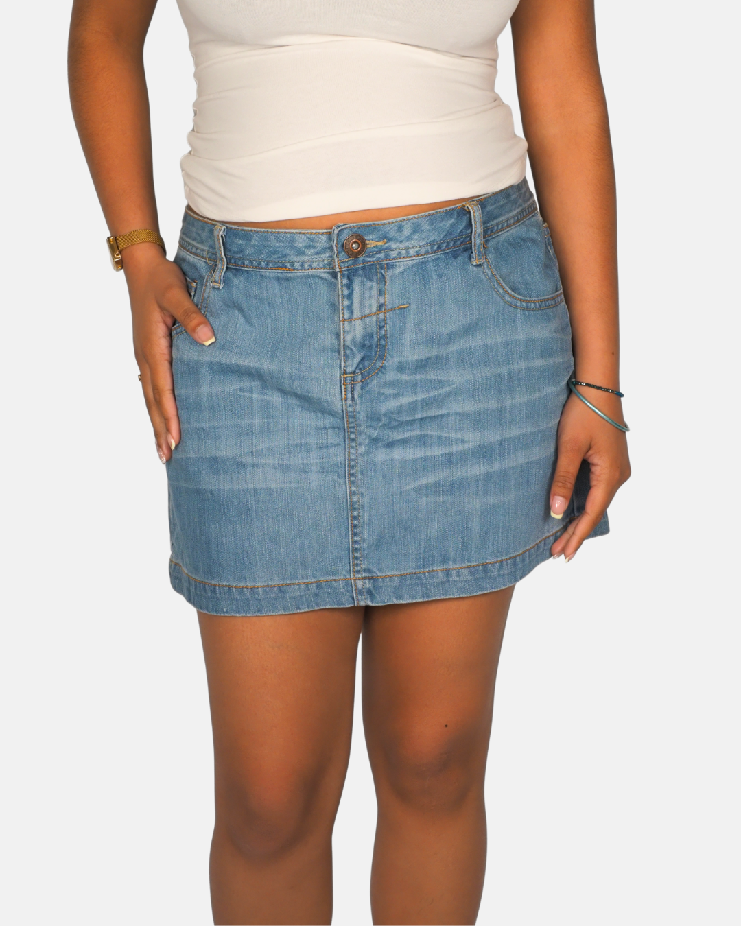 Y2K Classic Denim Mini Skirt – Trace 2 U