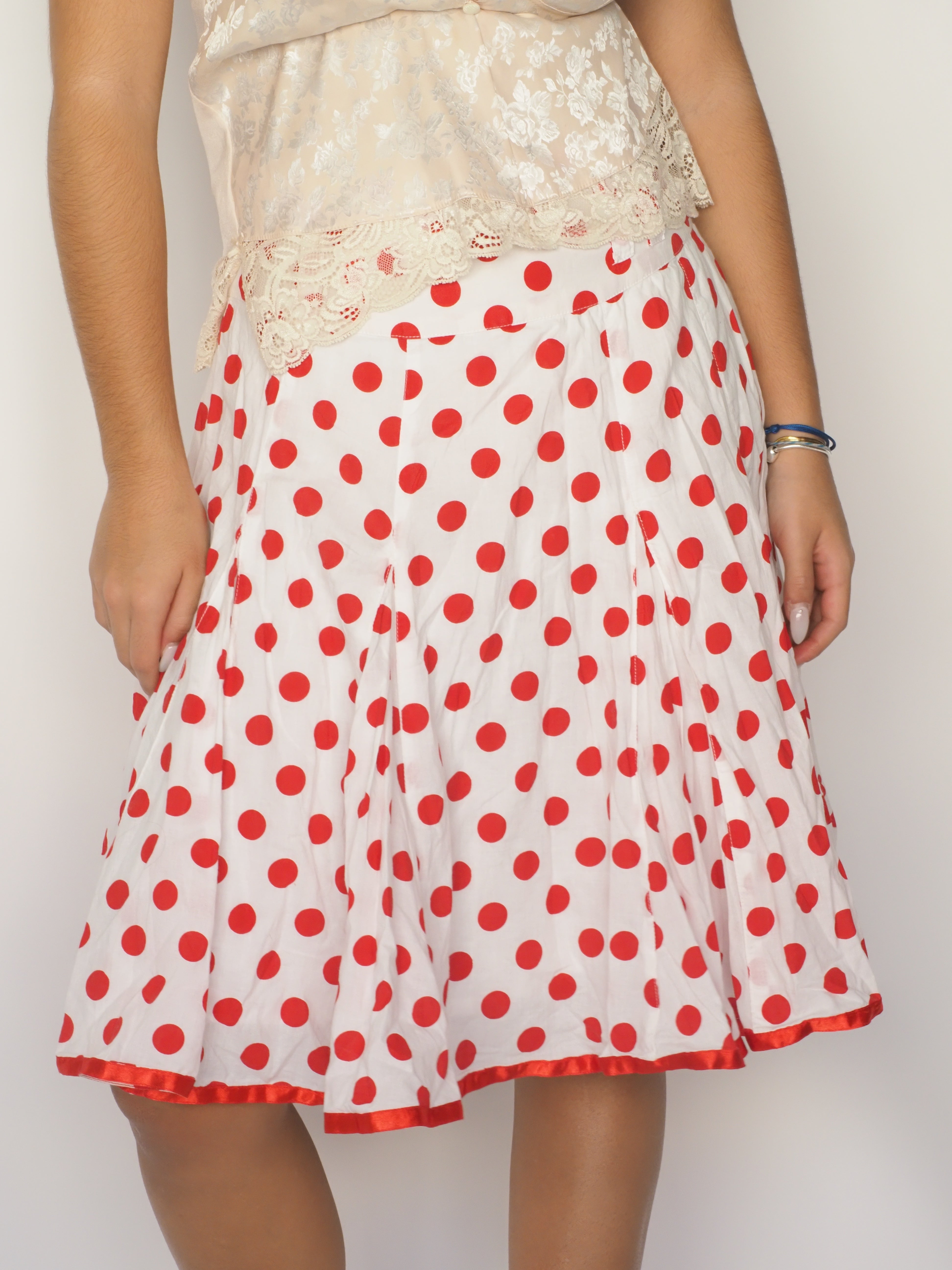 Red Polka Dot Midi Skirt – Promod