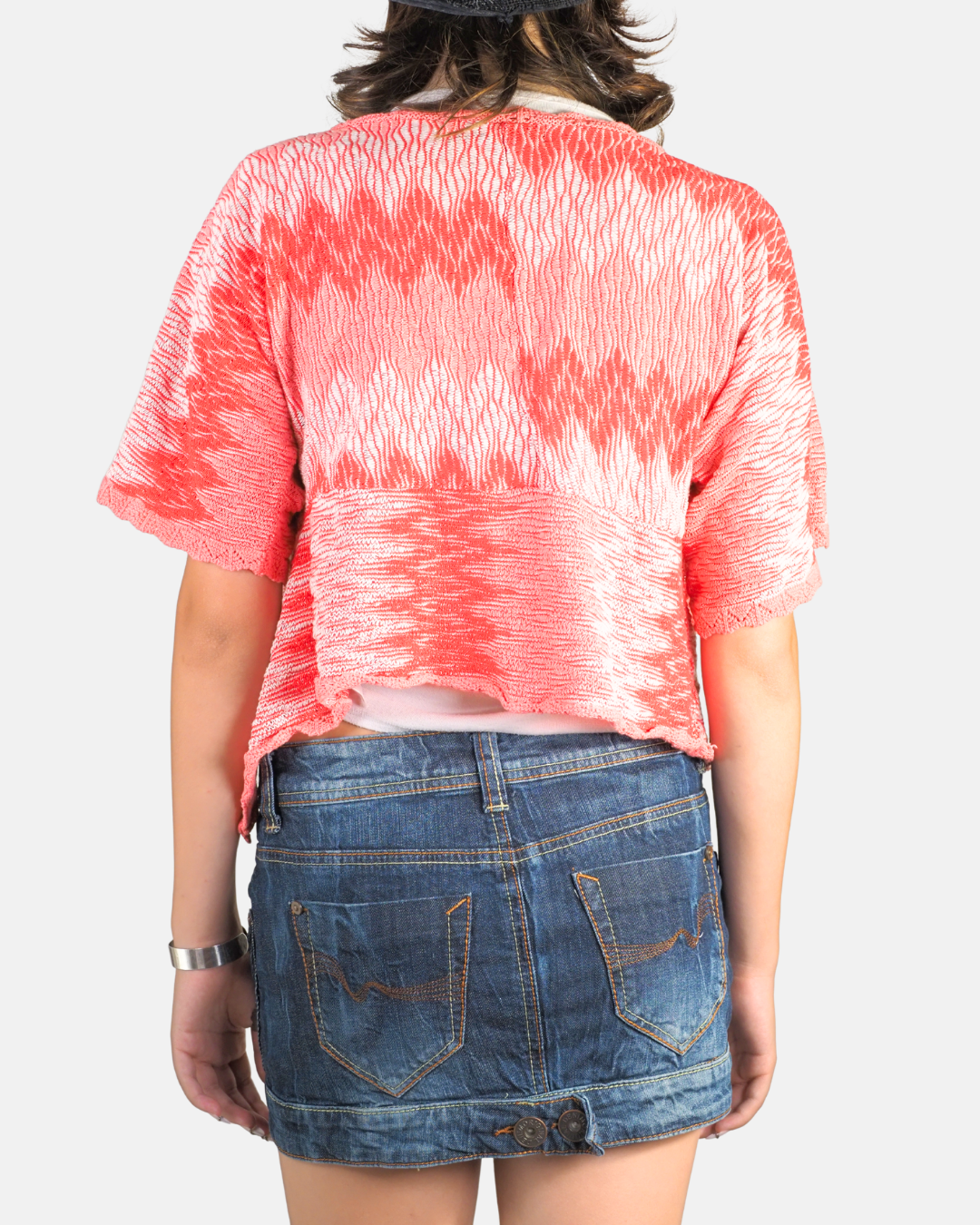 Coral Open Knit Cropped Cardigan - Zuppe