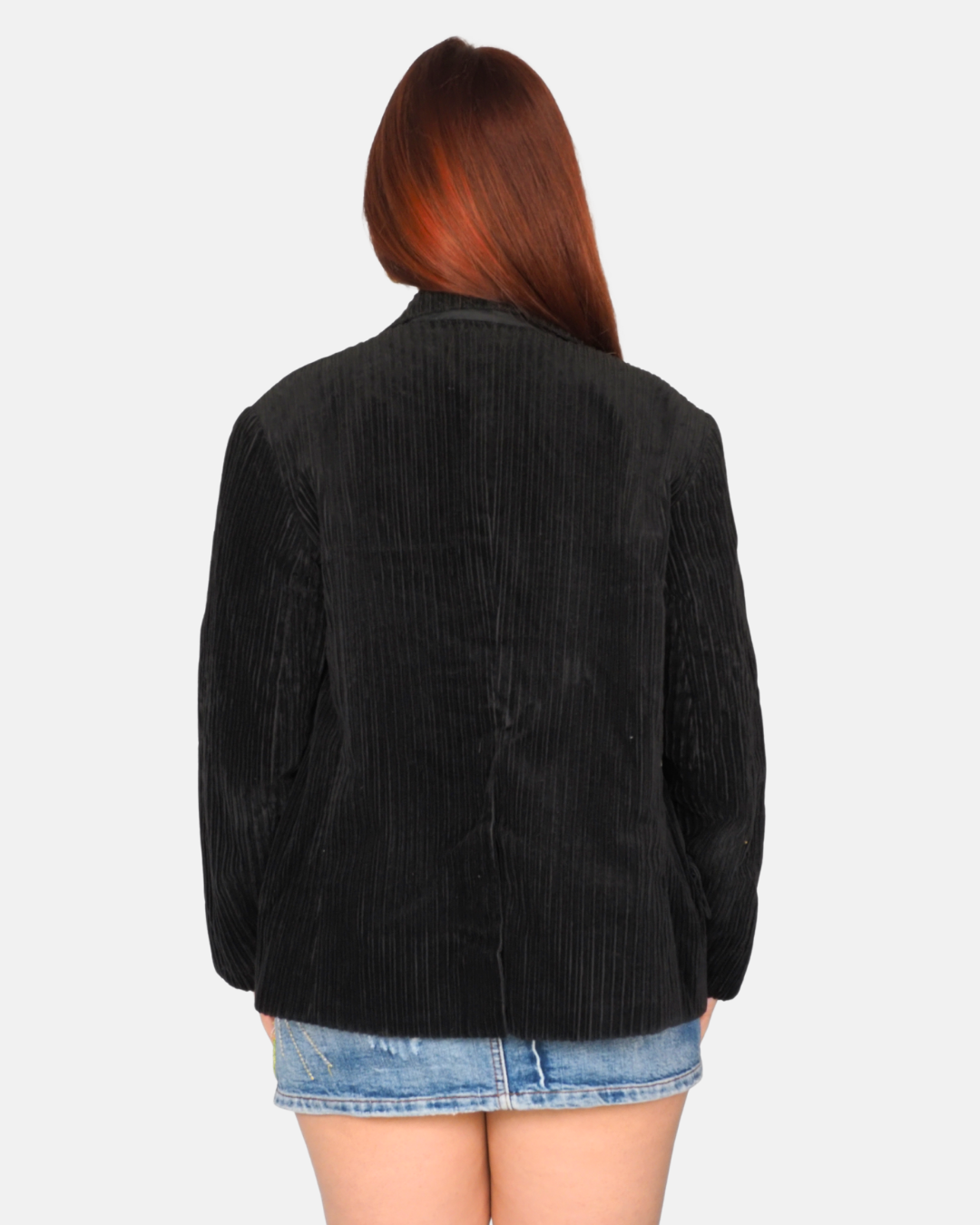 Ribbed Velvet Blazer Jacket