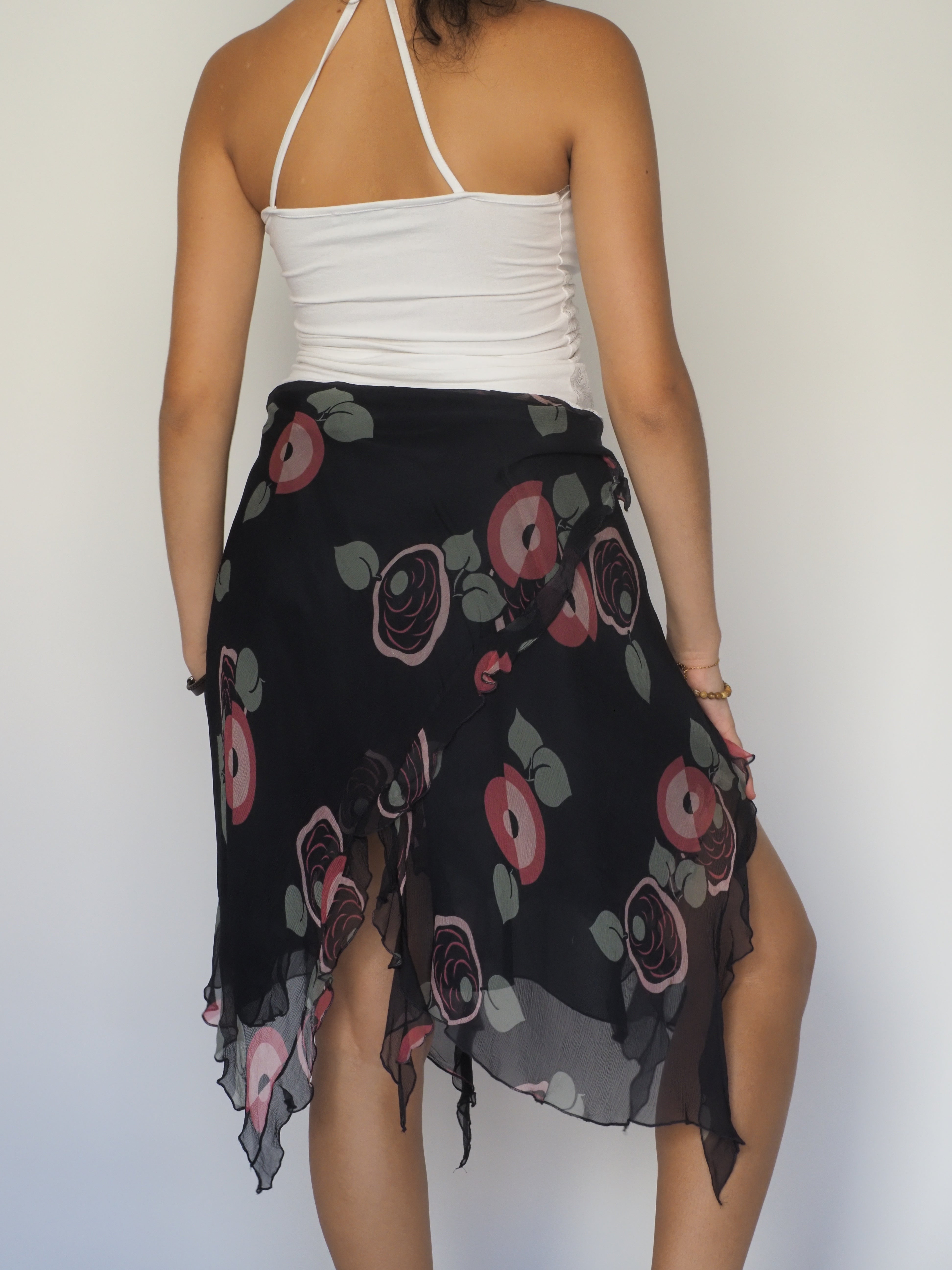 Floral Asymmetrical Chiffon Skirt – United Colors of Benetton